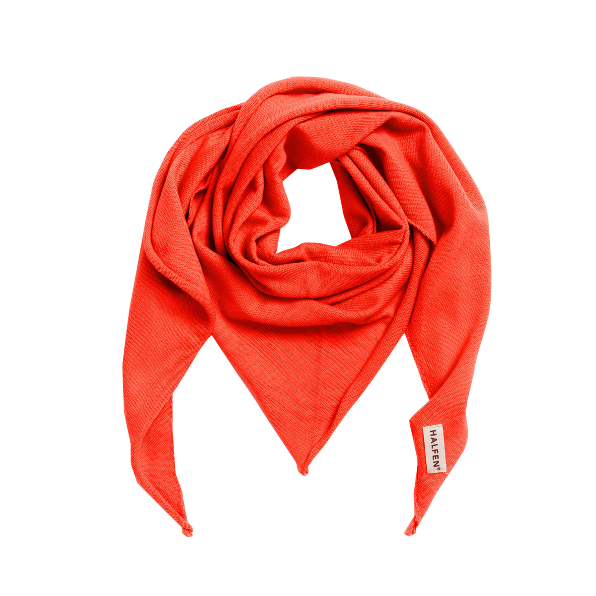 Dreieckstuch Strick Neon orange