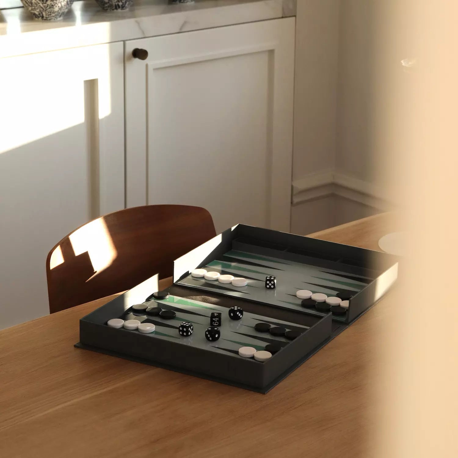CLASSIC Backgammon game gray