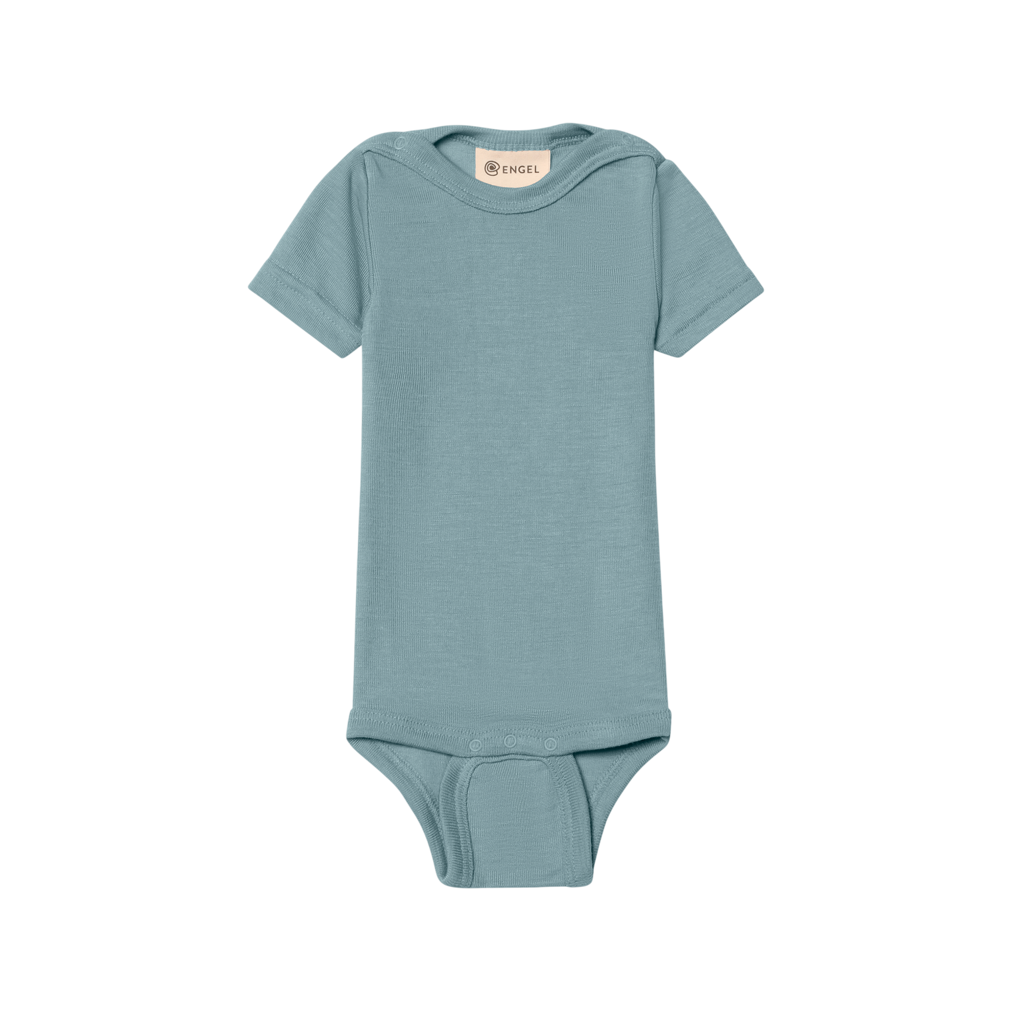 Engel Body kurzarm Merinowolle + Seide Bergblau