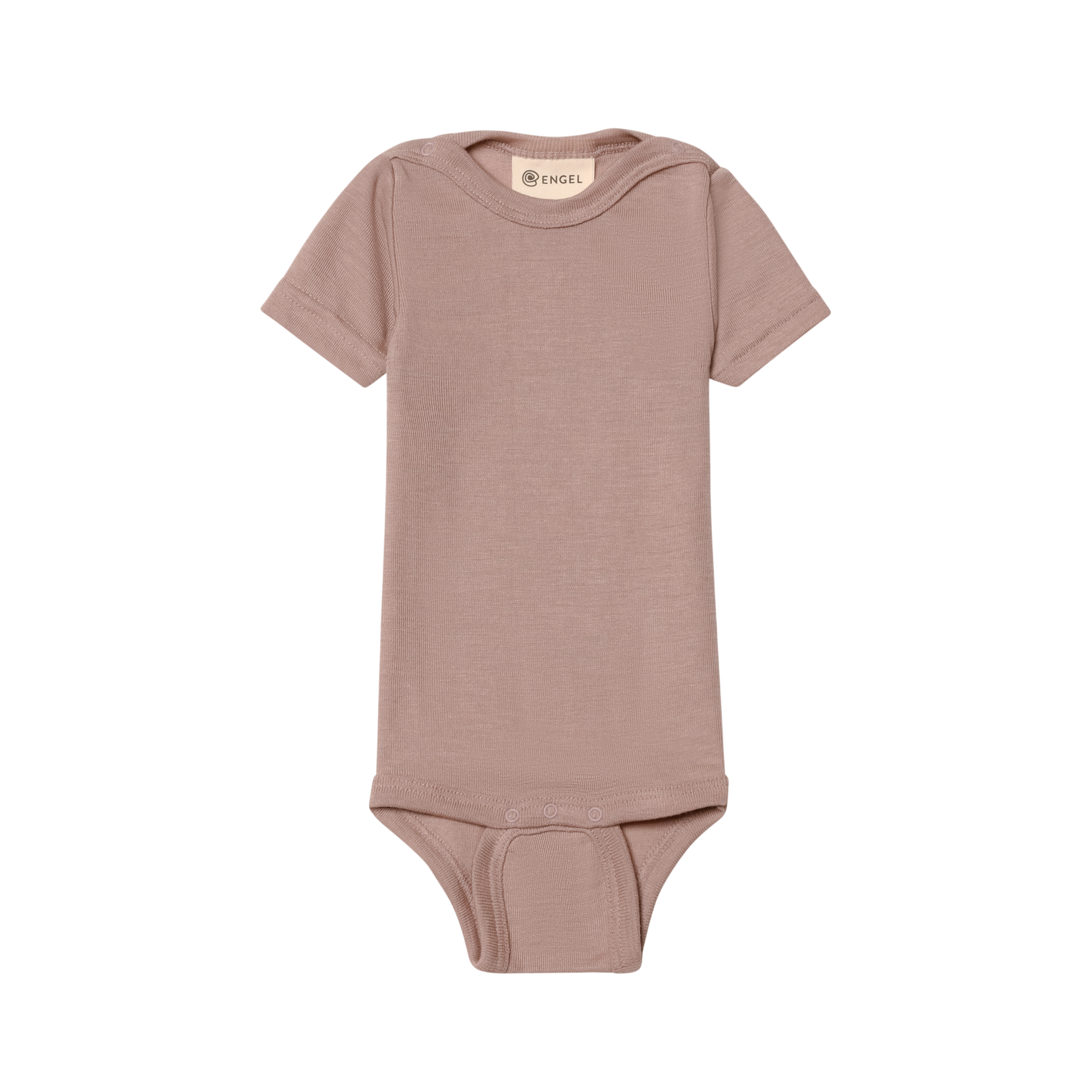 Engel Body kurzarm Merinowolle + Seide Dusty Rose