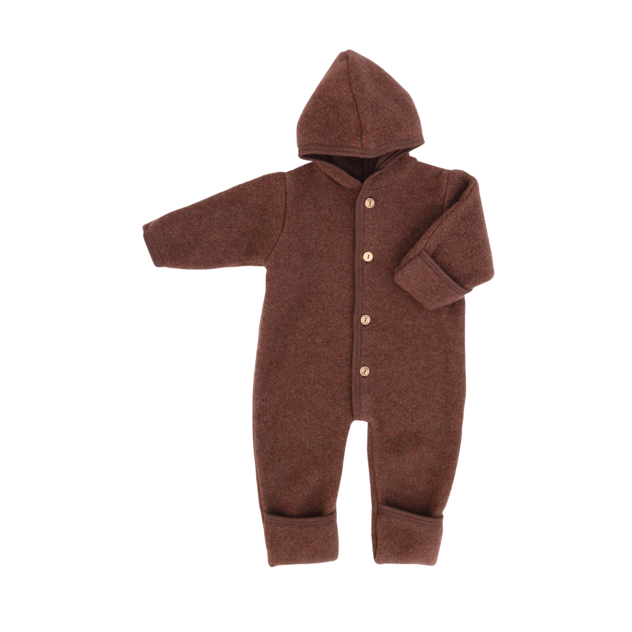 Engel Baby Overall Merinowolle Zimt Melange