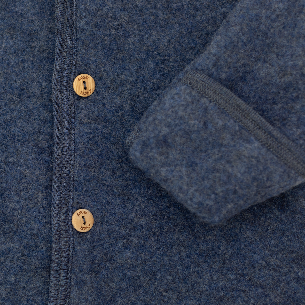 Engel Baby Overall Merinowolle Blau Melange
