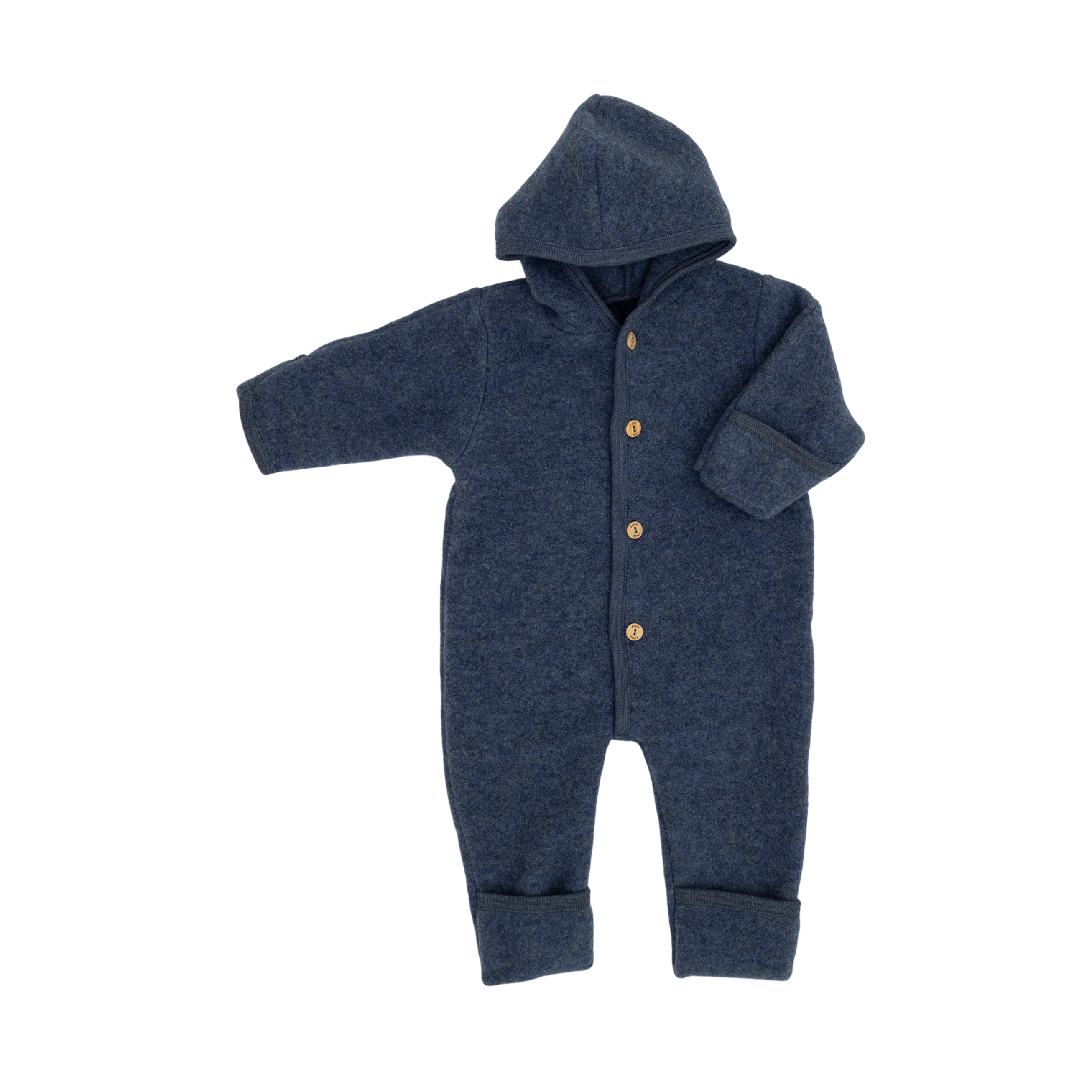 Engel Baby Overall Merinowolle Blau Melange
