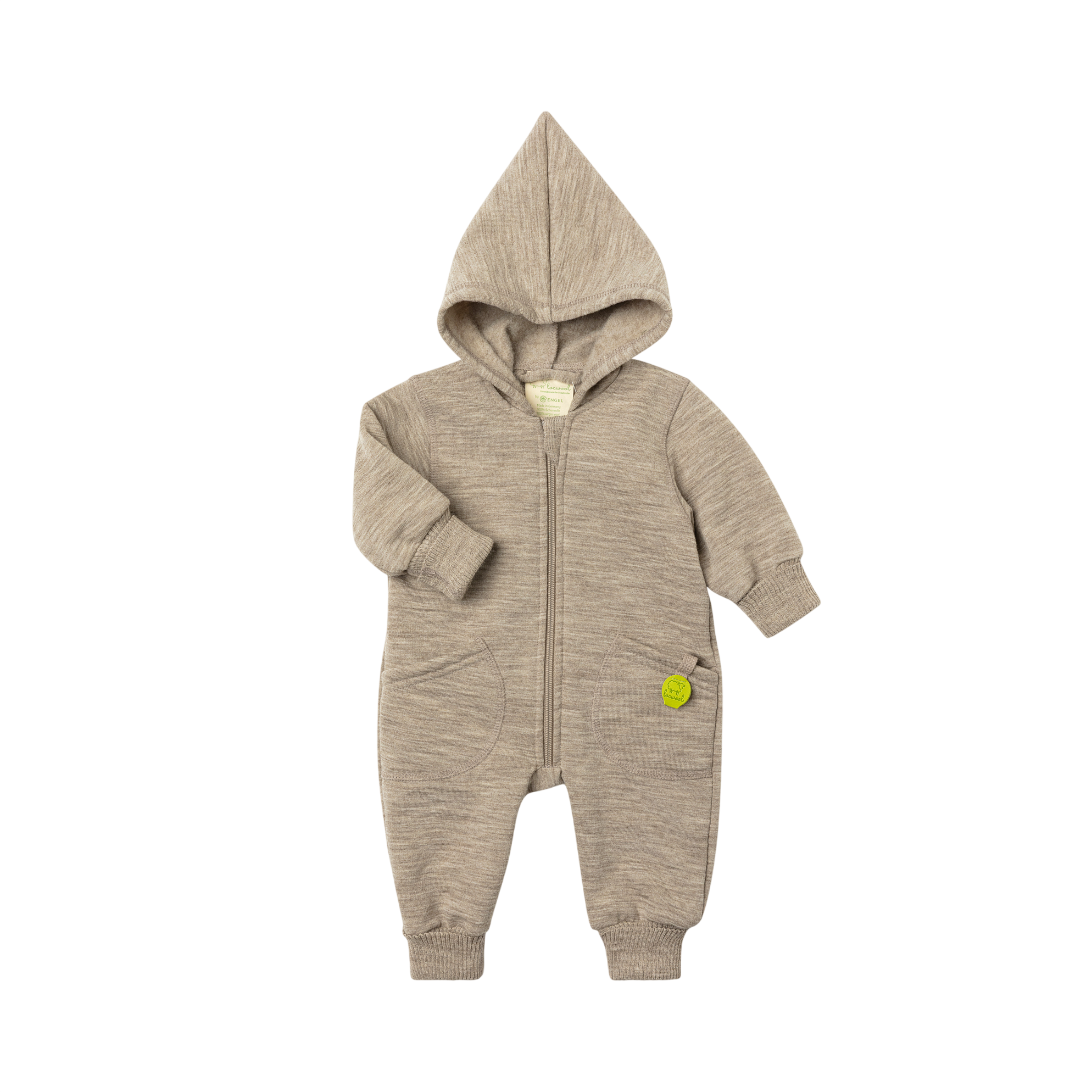 Engel Baby Overall Merinowolle Iocwool Birke Melange