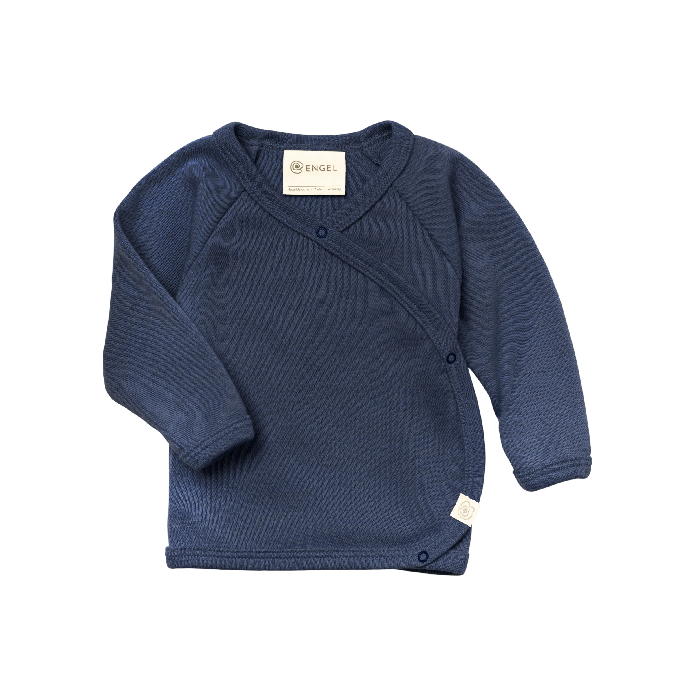 Engel Baby Wickelshirt Merinowolle & Seide Marine