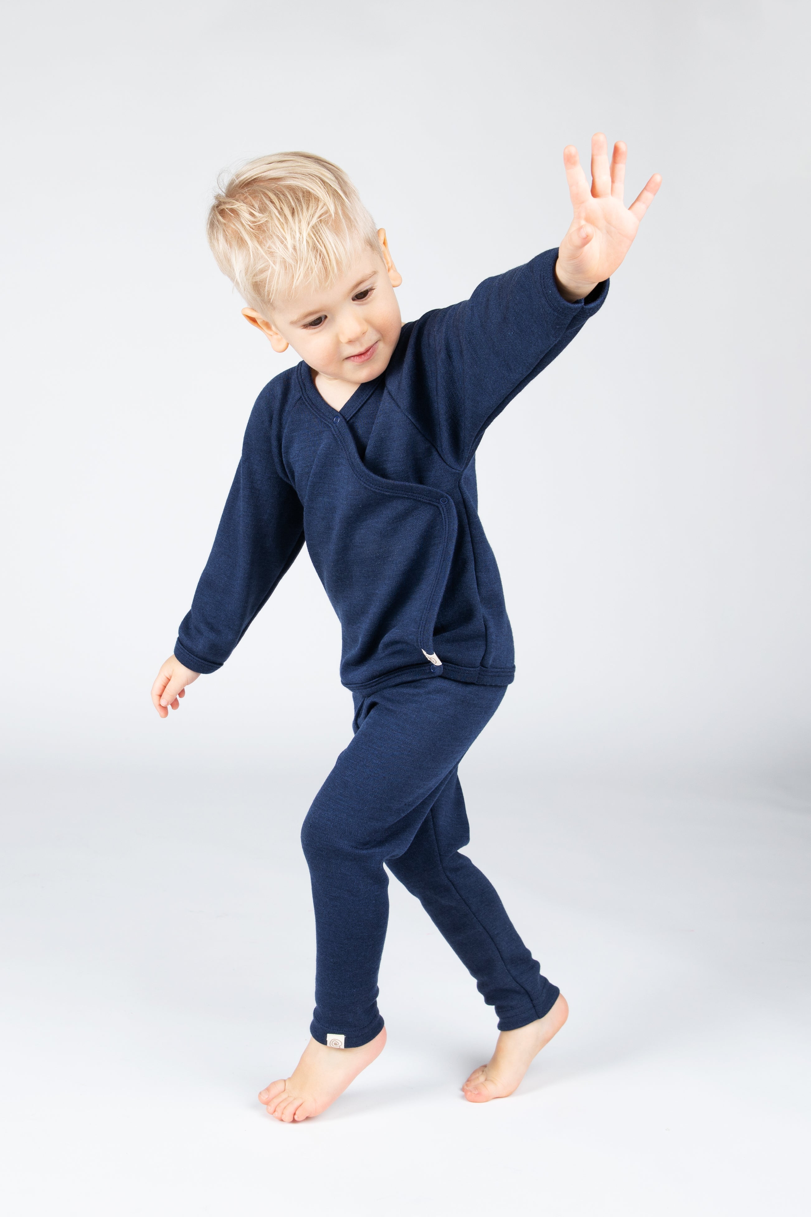Engel Baby Wickelshirt Merinowolle & Seide Marine