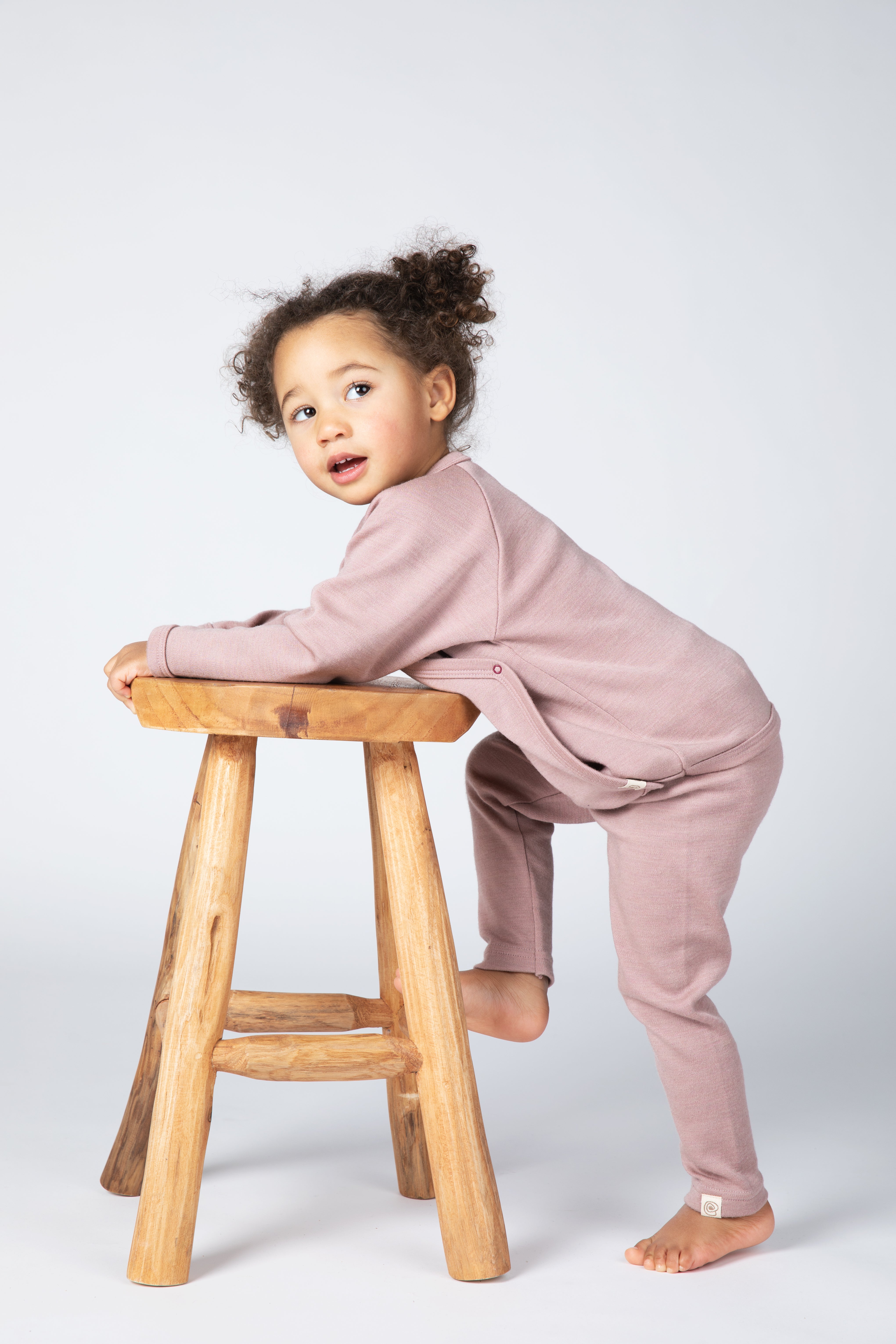 Engel Baby Wickelshirt Merinowolle & Seide Dusty Rose