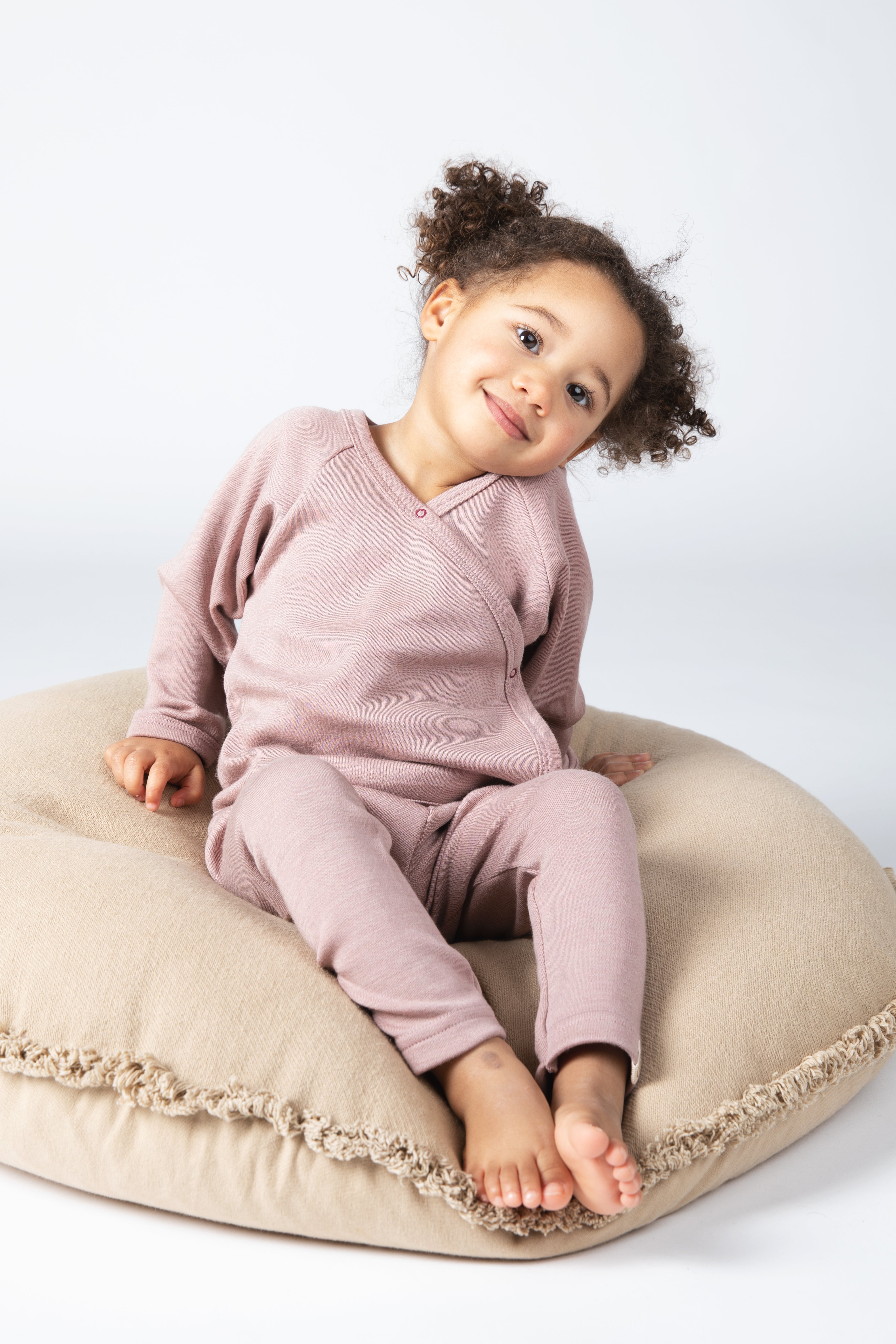 Engel Baby Wickelshirt Merinowolle & Seide Dusty Rose