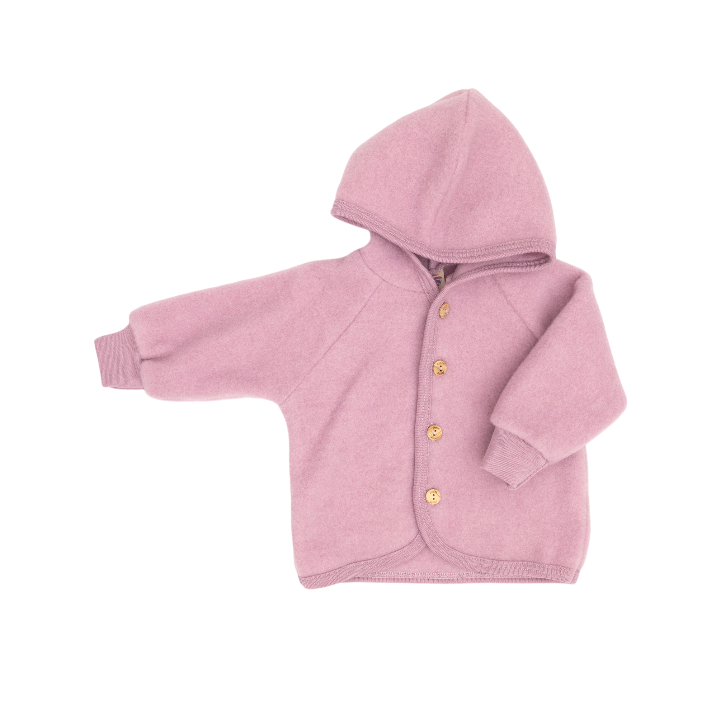 Hooded Jacket, Virgin Wool, Rosewood Melange