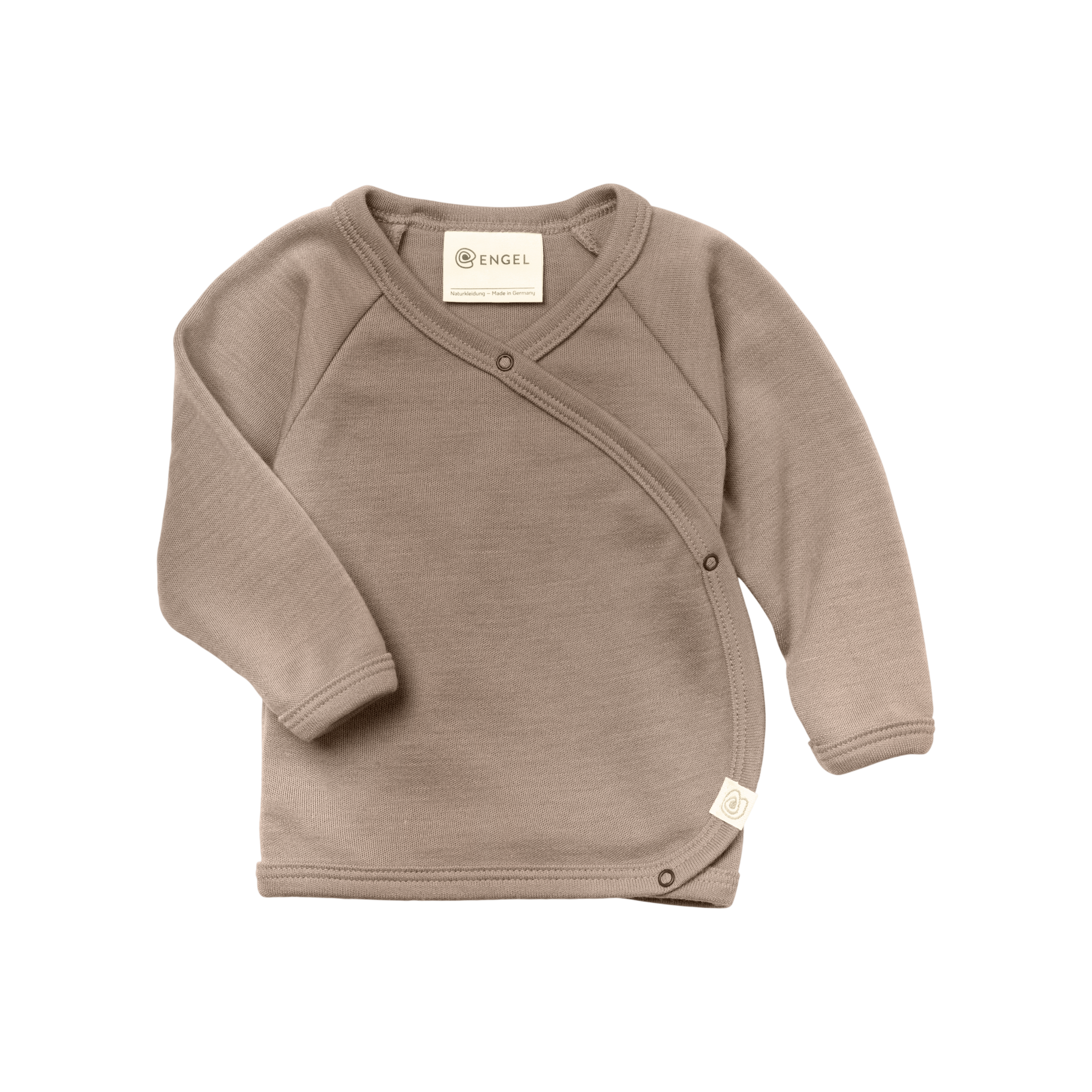 Engel Baby Wickelshirt Merinowolle & Seide Sand