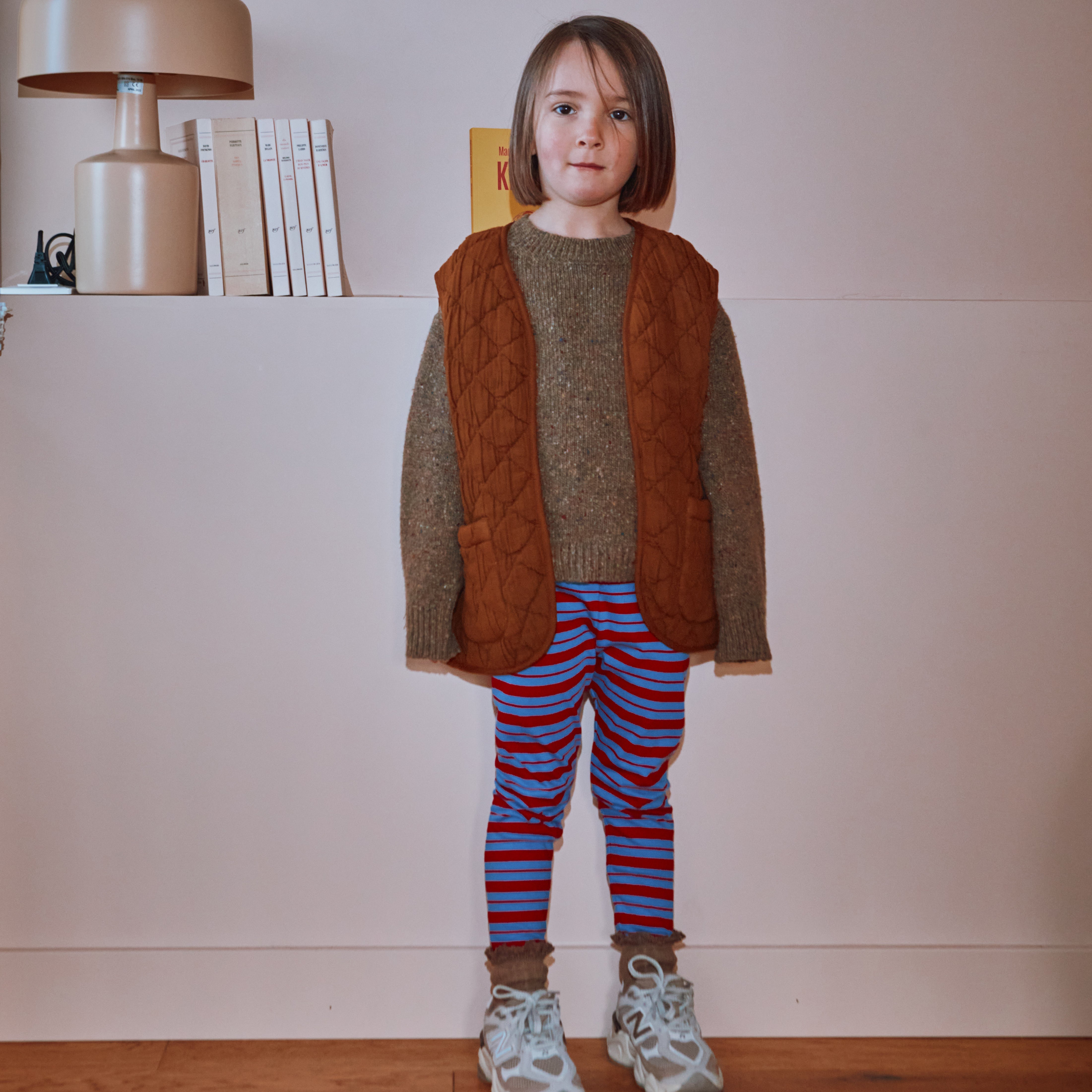 LEGGINGS SPRAY Rayures Bleues et Rouges