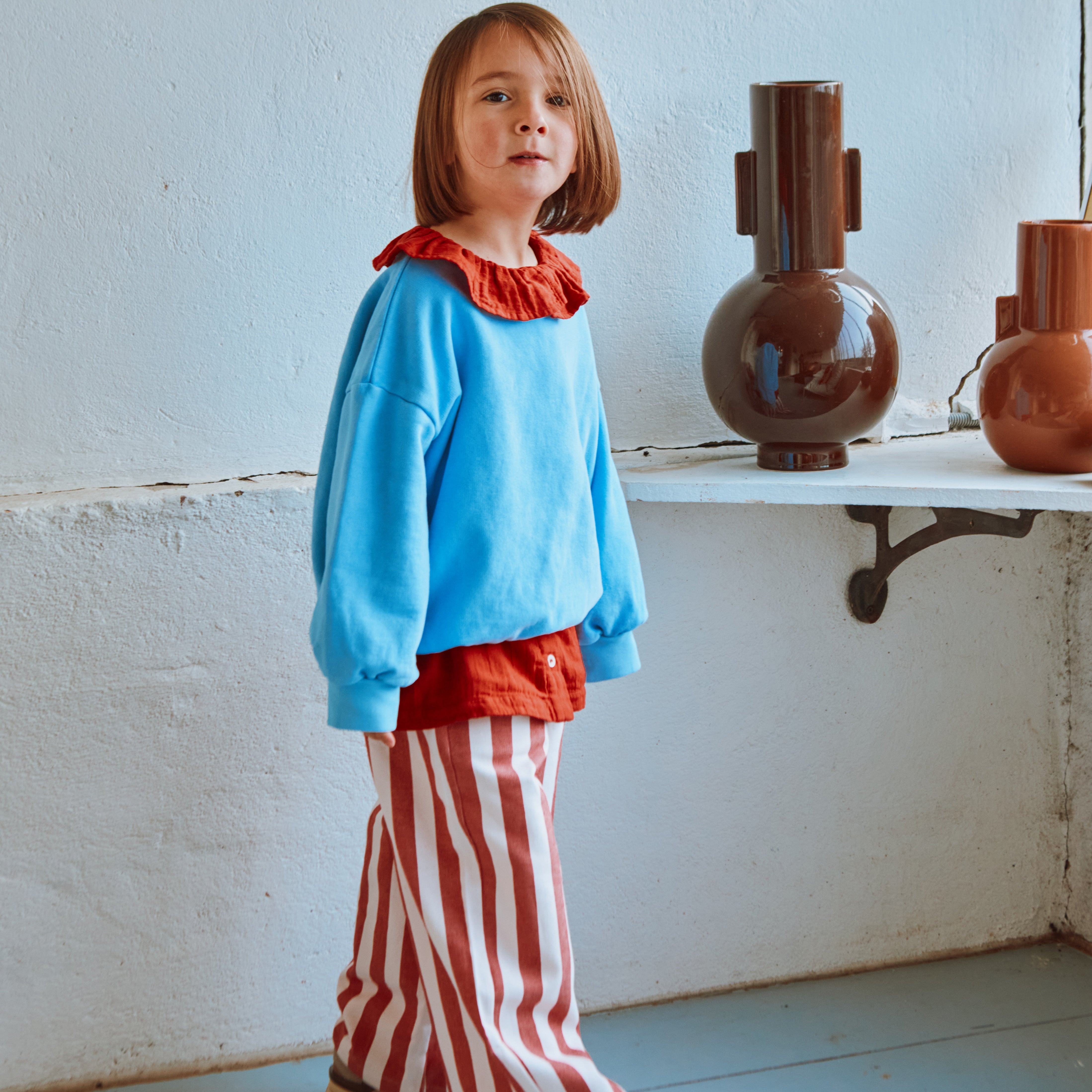 HOSE CERISE RAYURES ROUGES