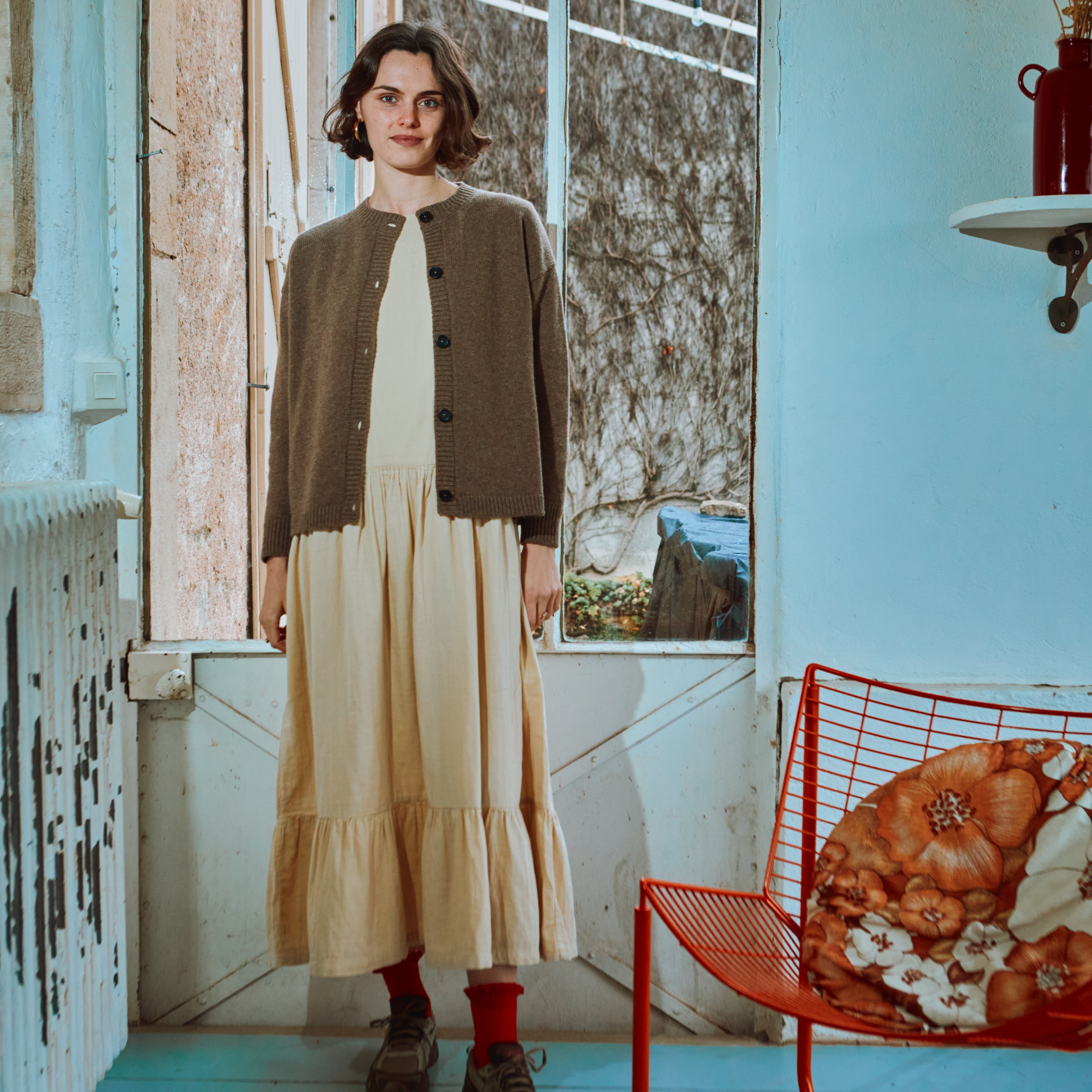 Cardigan pour adulte Petale Brown Caribou