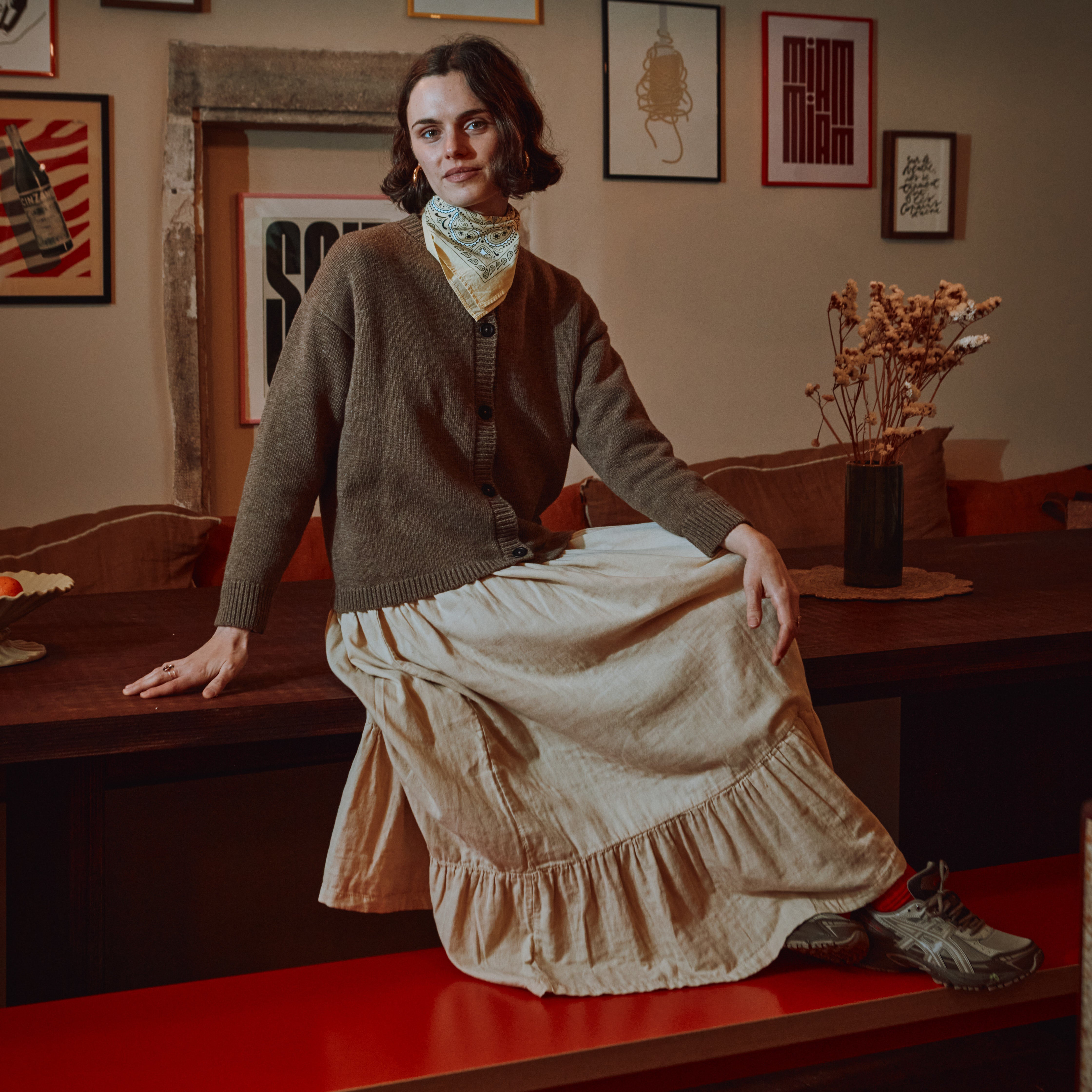 Cardigan pour adulte Petale Brown Caribou