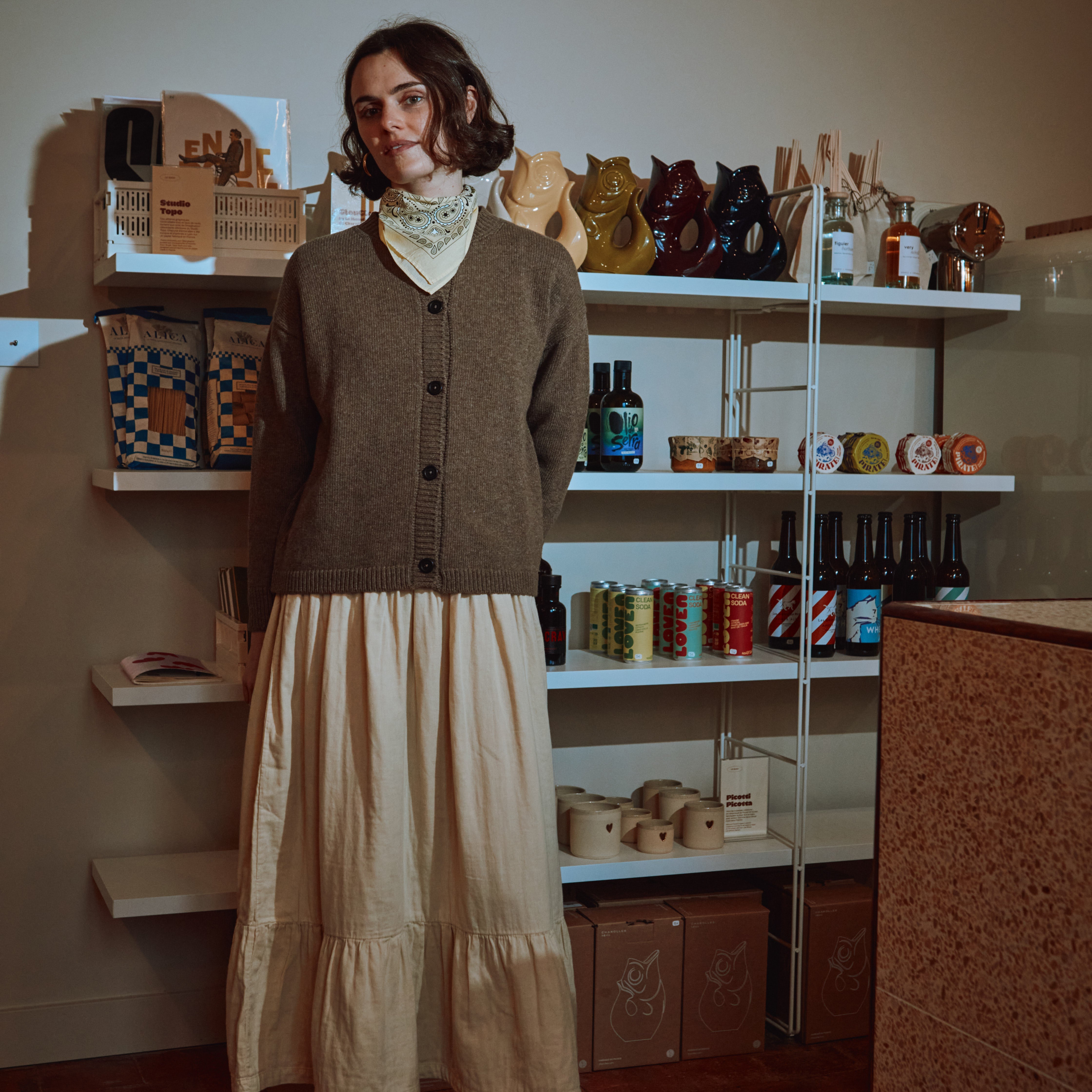 Cardigan pour adulte Petale Brown Caribou