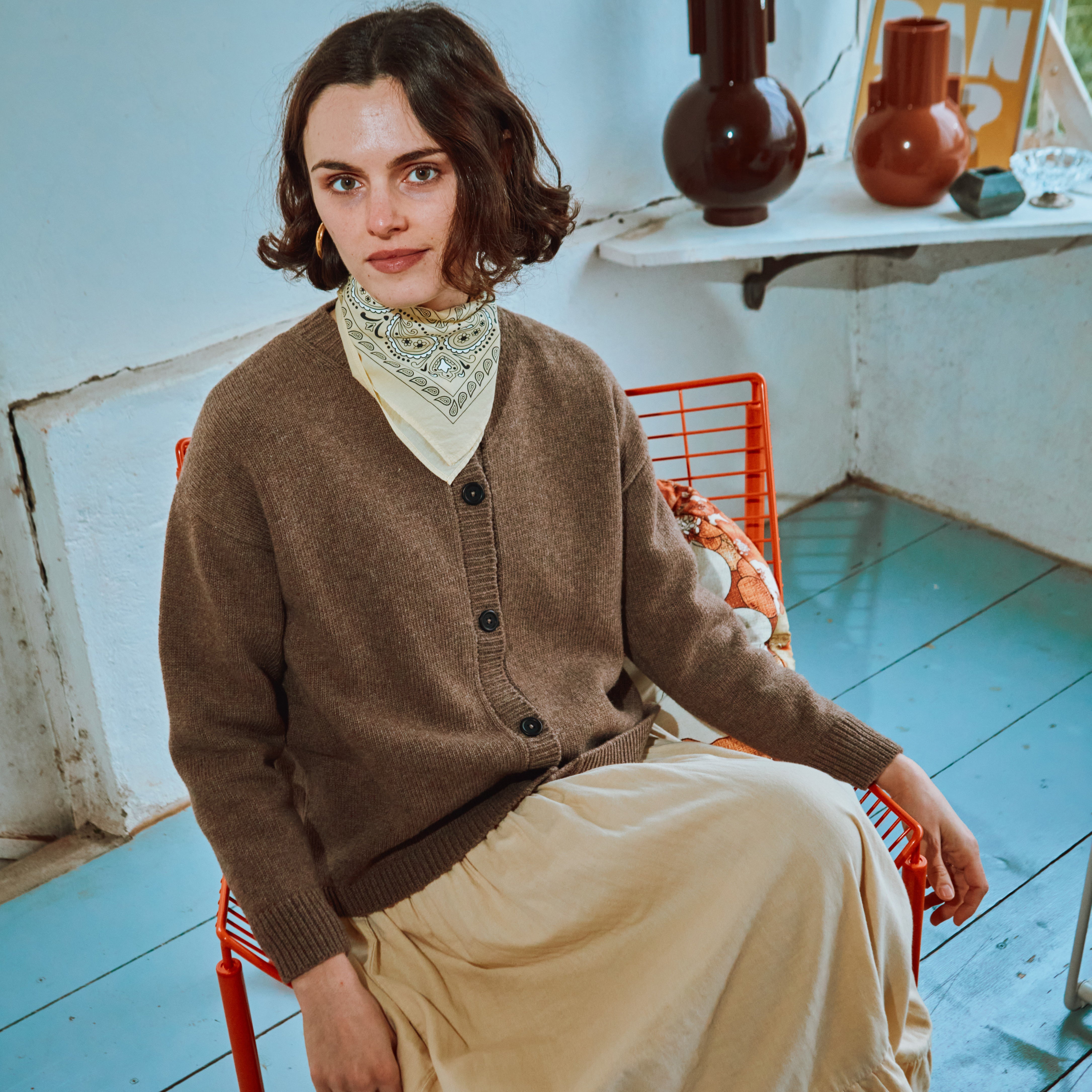 Cardigan pour adulte Petale Brown Caribou
