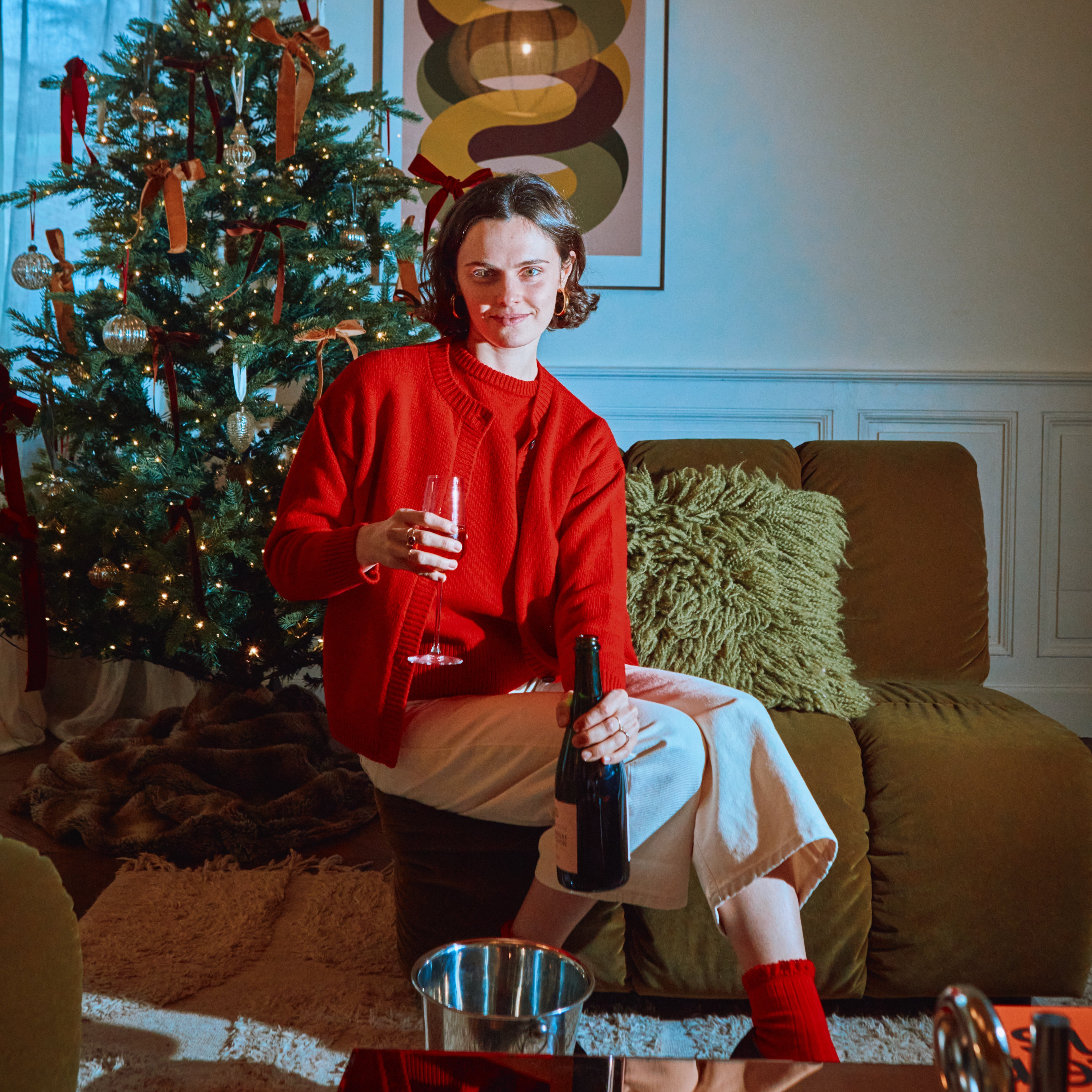 CARACO EN TRICOT POUR ADULTES PETALE ROUGE SCARLETT