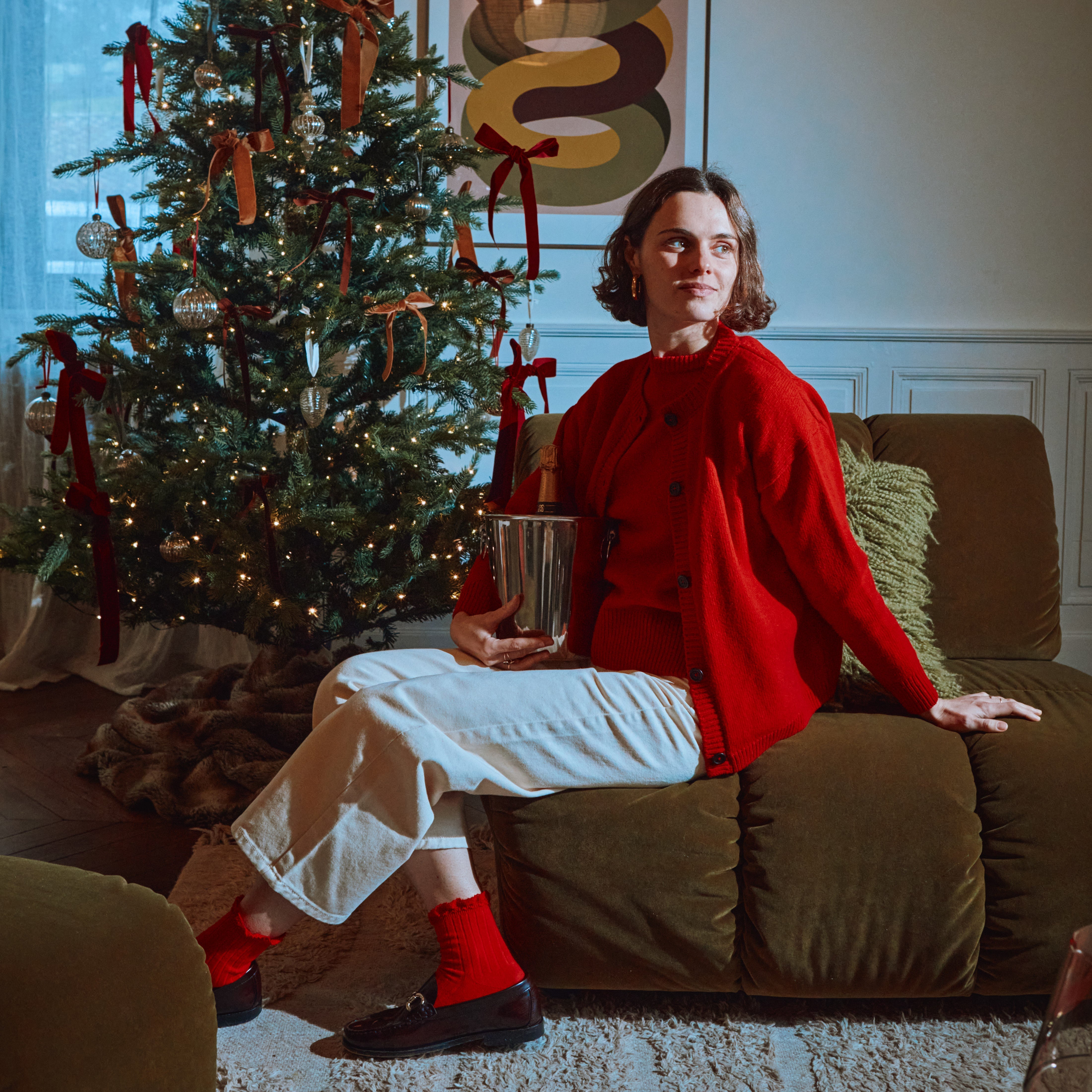 CARACO EN TRICOT POUR ADULTES PETALE ROUGE SCARLETT