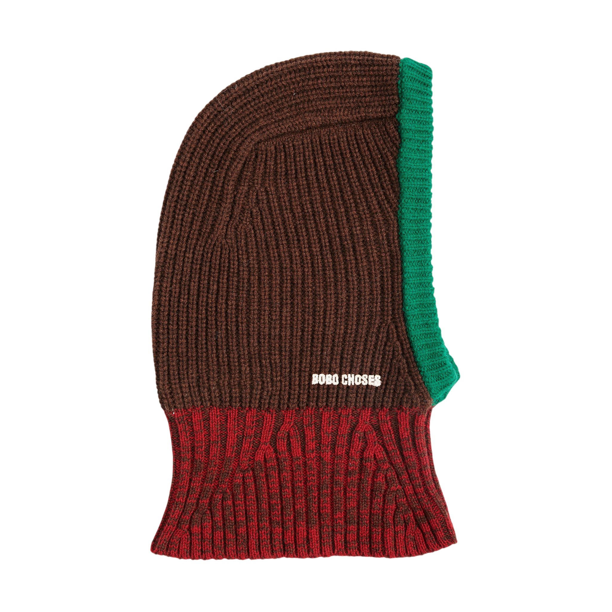 Adult Mütze Merino Color Block Dark Brown