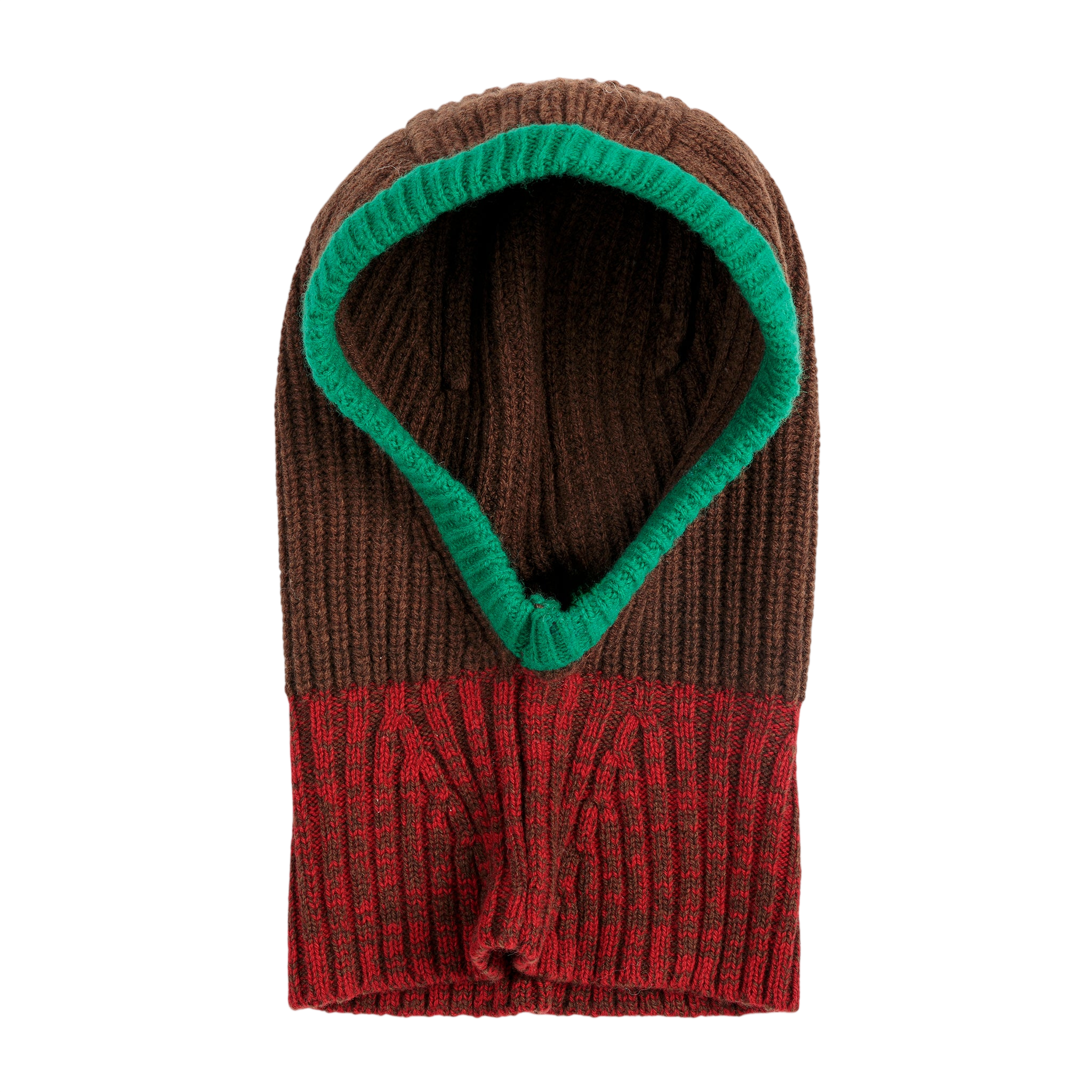 Adult Mütze Merino Color Block Dark Brown