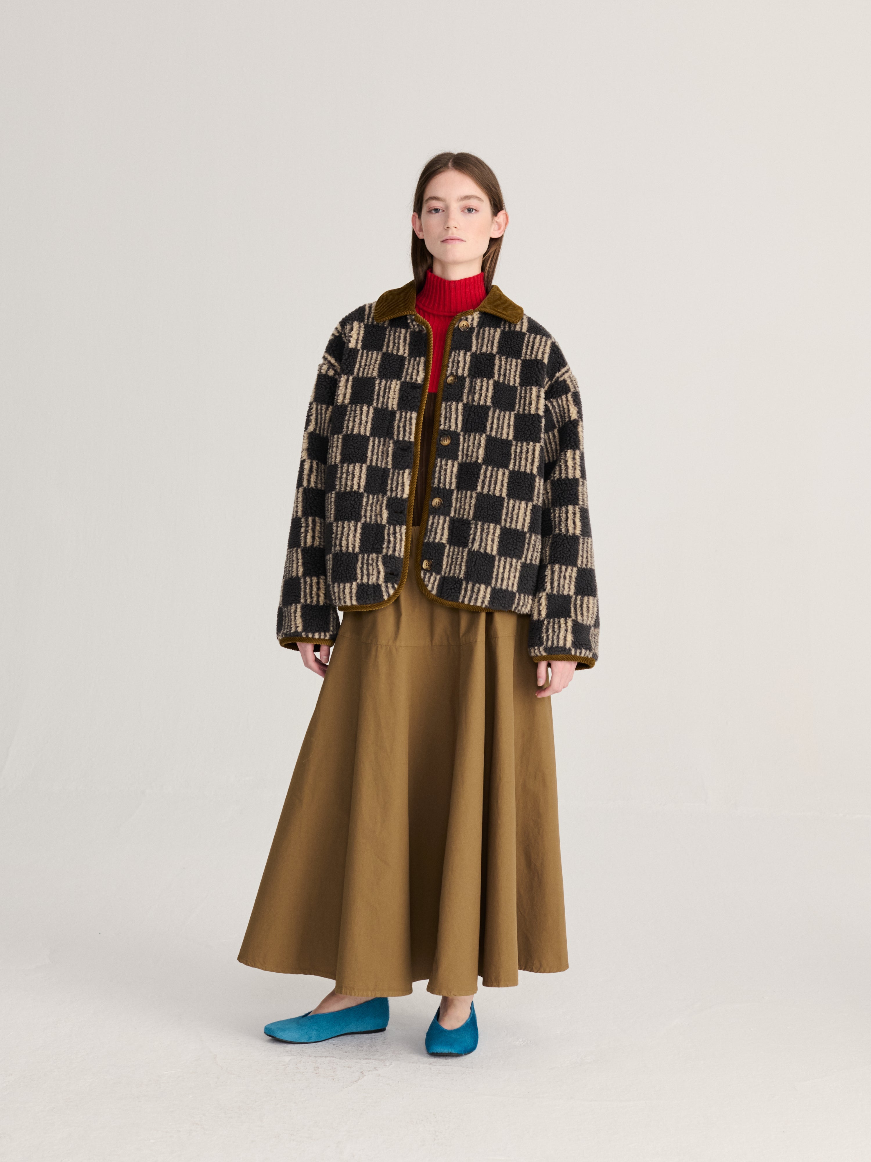 Adult Jacke Almost Moiré Sherpa All Over Beige
