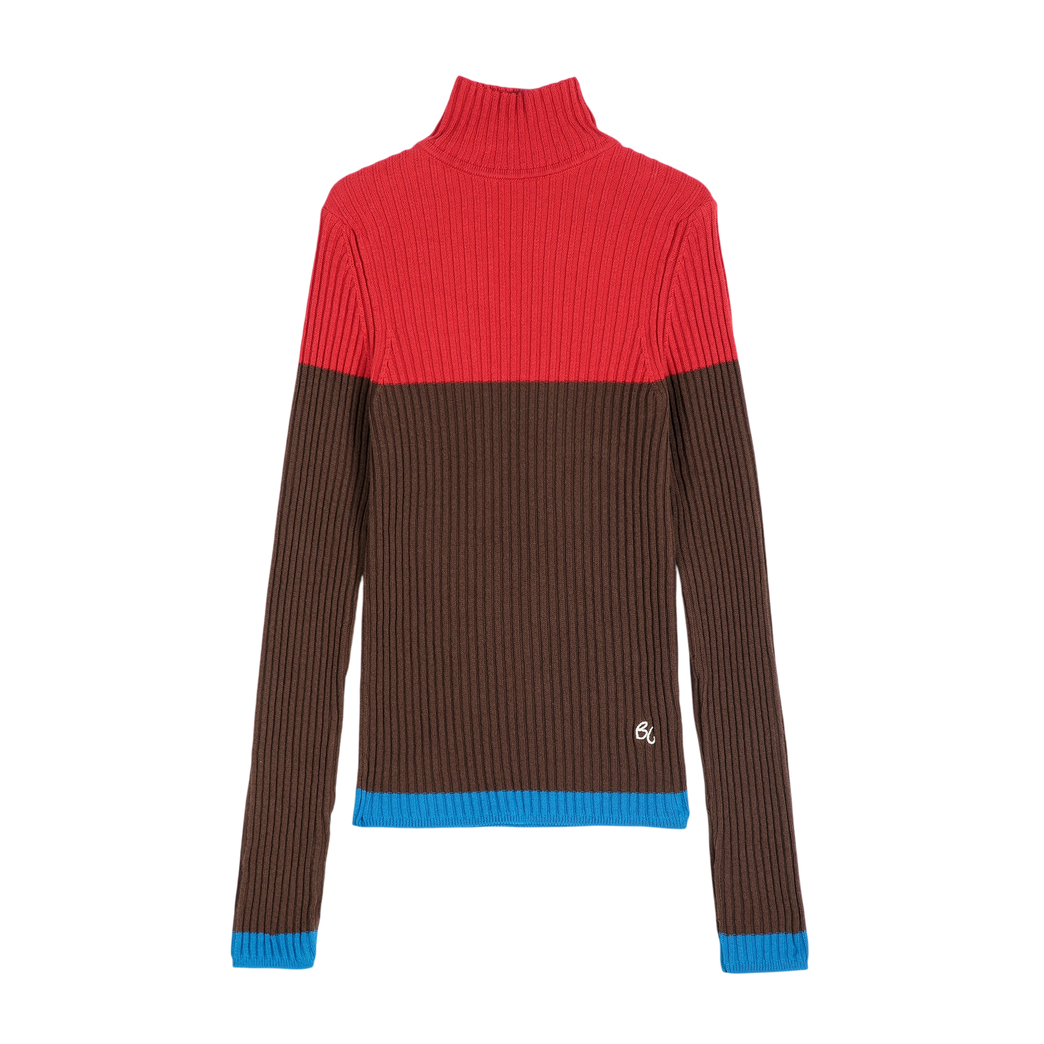 Adult Pullover Color Block Dark Brown