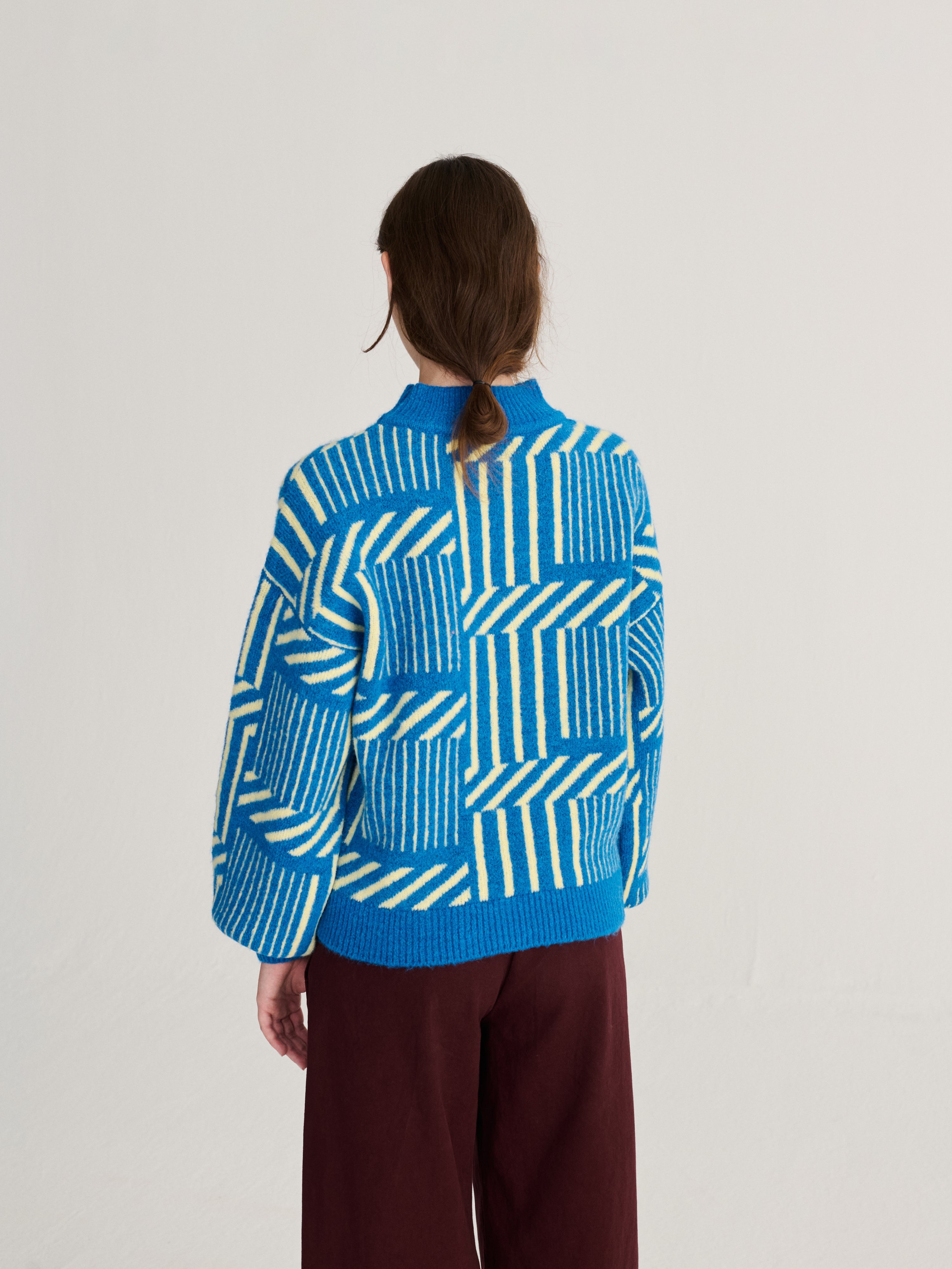 Adult Sweater, Maze Blue