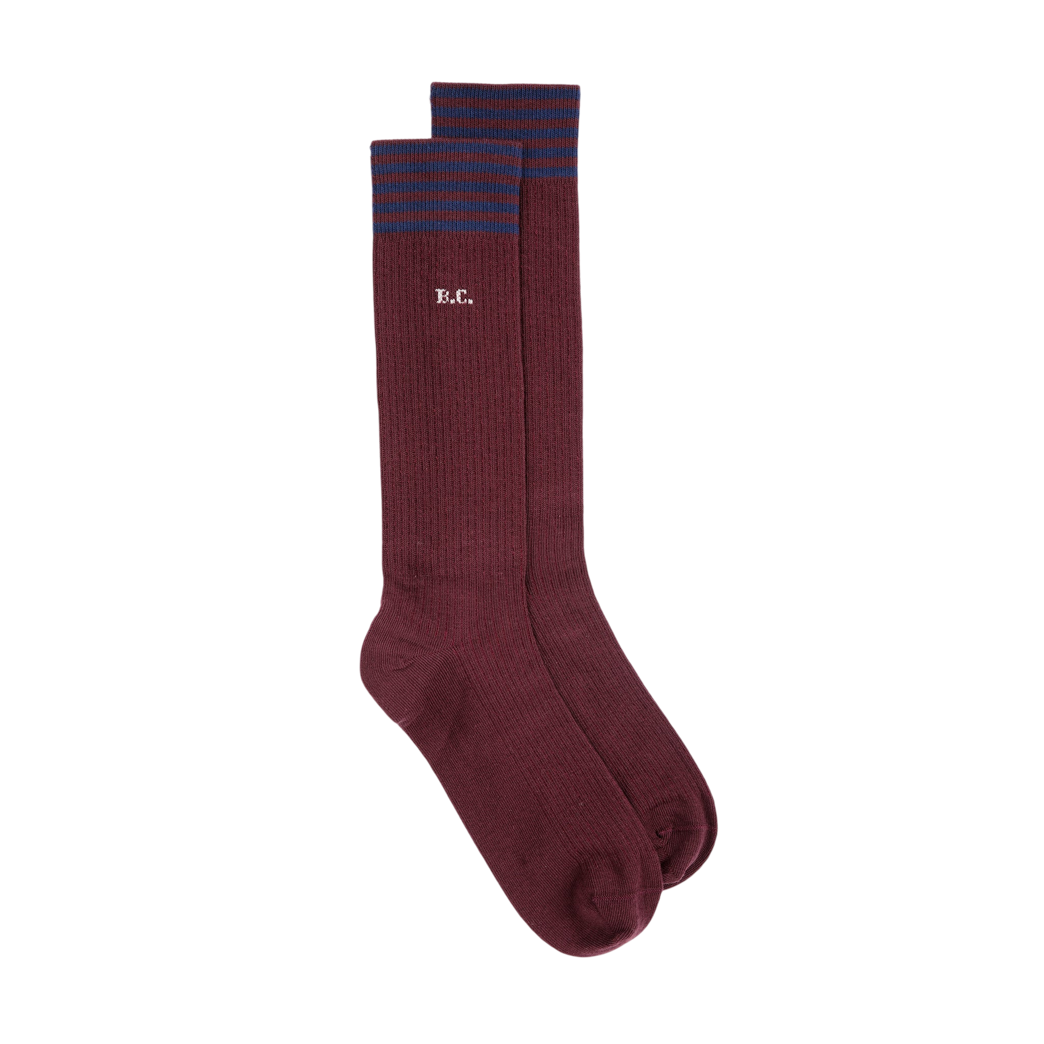 Adult Cotton Socks, Burgundy Red / Adult BC Cotton Socks, Burgundy Red