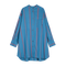 Adult All-Over Poplin Dress, Prussian Blue / Adult All-Over Poplin Shirt Dress with Triple Stripes, Prussian Blue