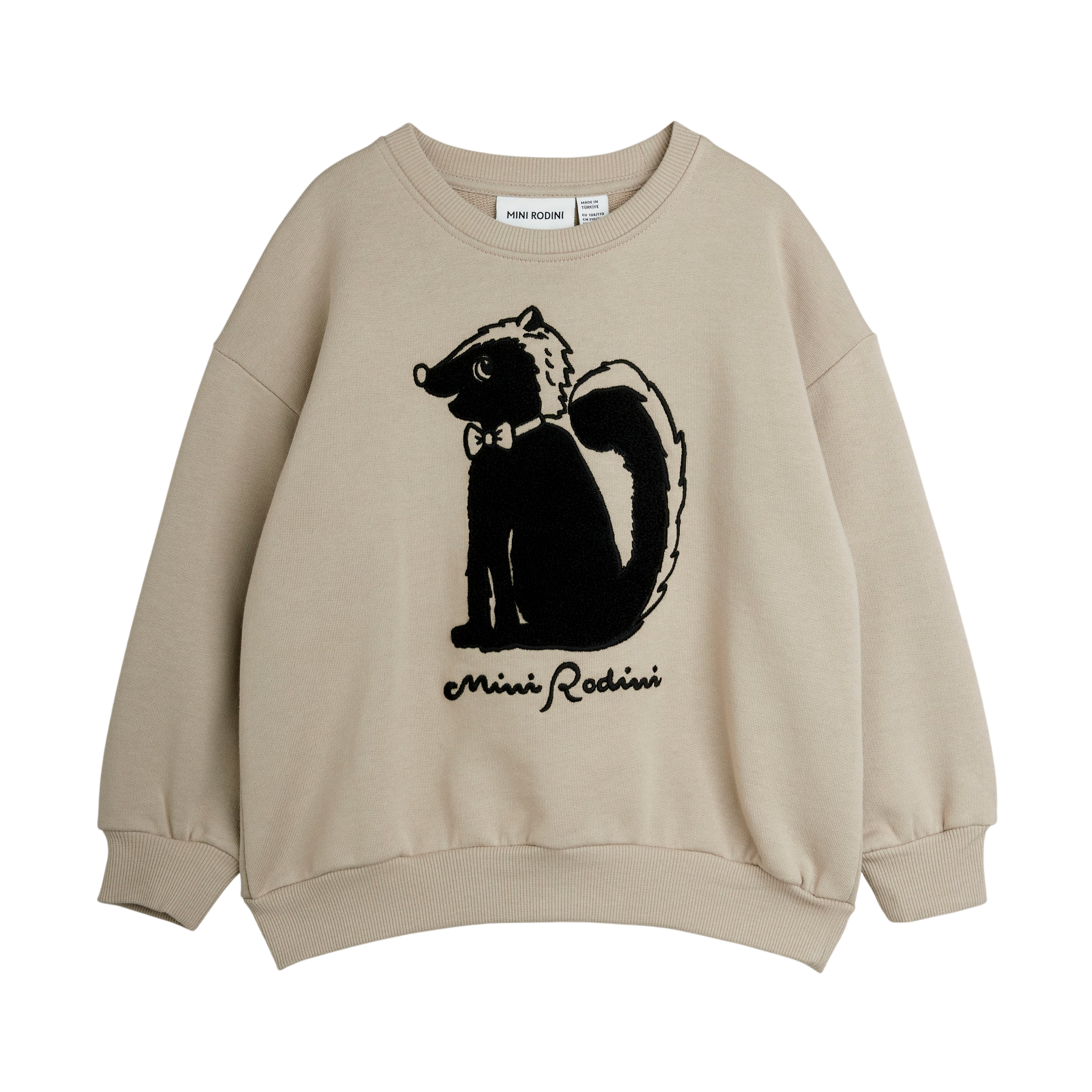 Skunk Grey Sweatshirt / Skunk Chenille Sweatshirt, Grey