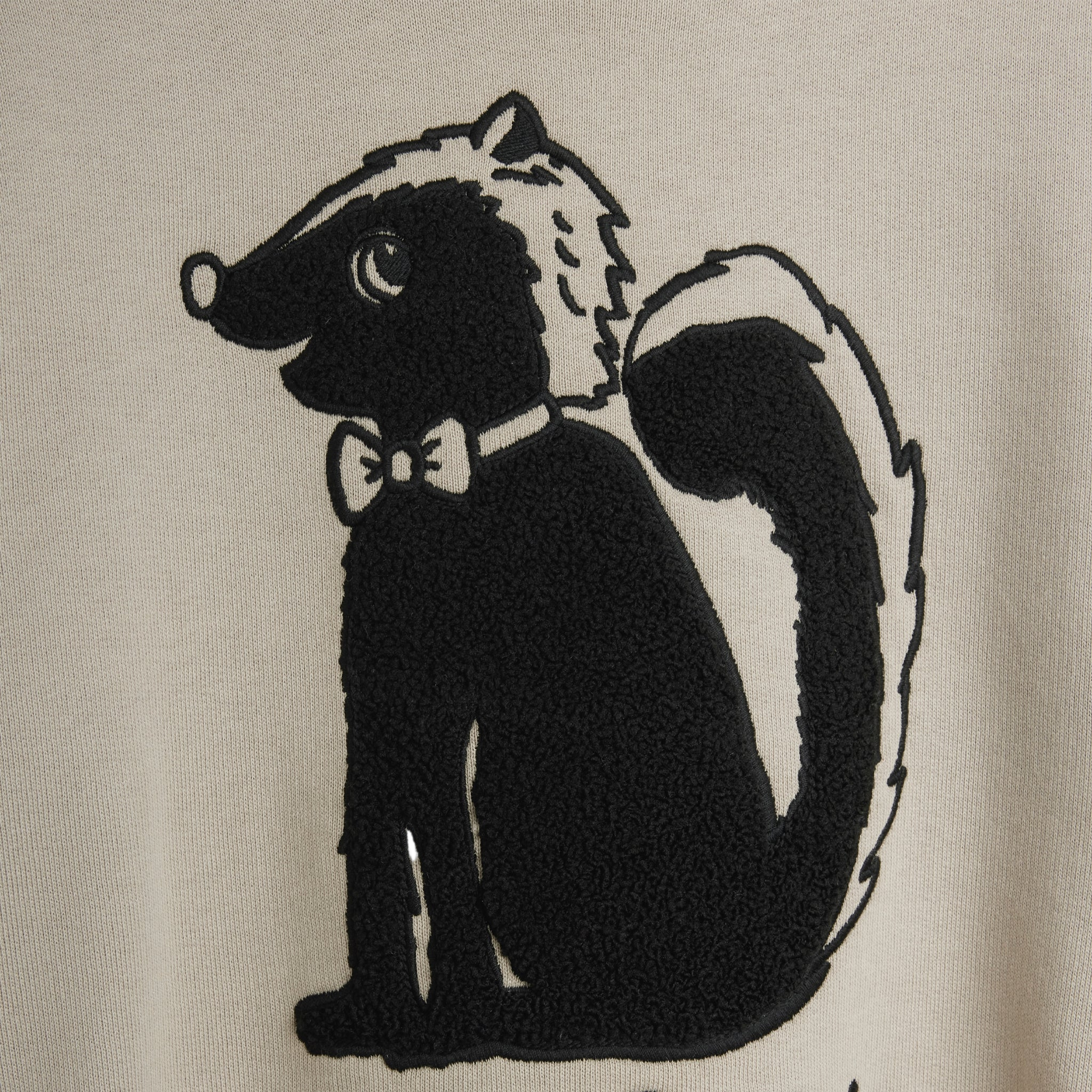Skunk Grey Sweatshirt / Skunk Chenille Sweatshirt, Grey