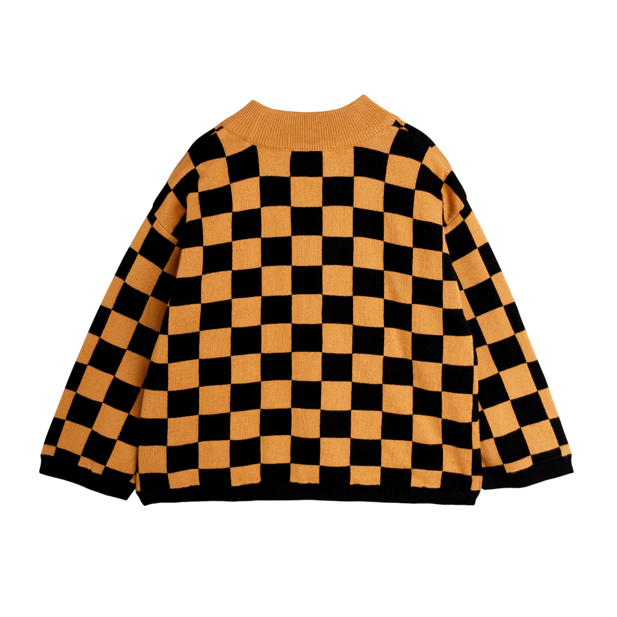 Chess Check Sweatshirt - Limited Stock - Brown / Chess Check Knitted Sweater - Limited Stock - Brown