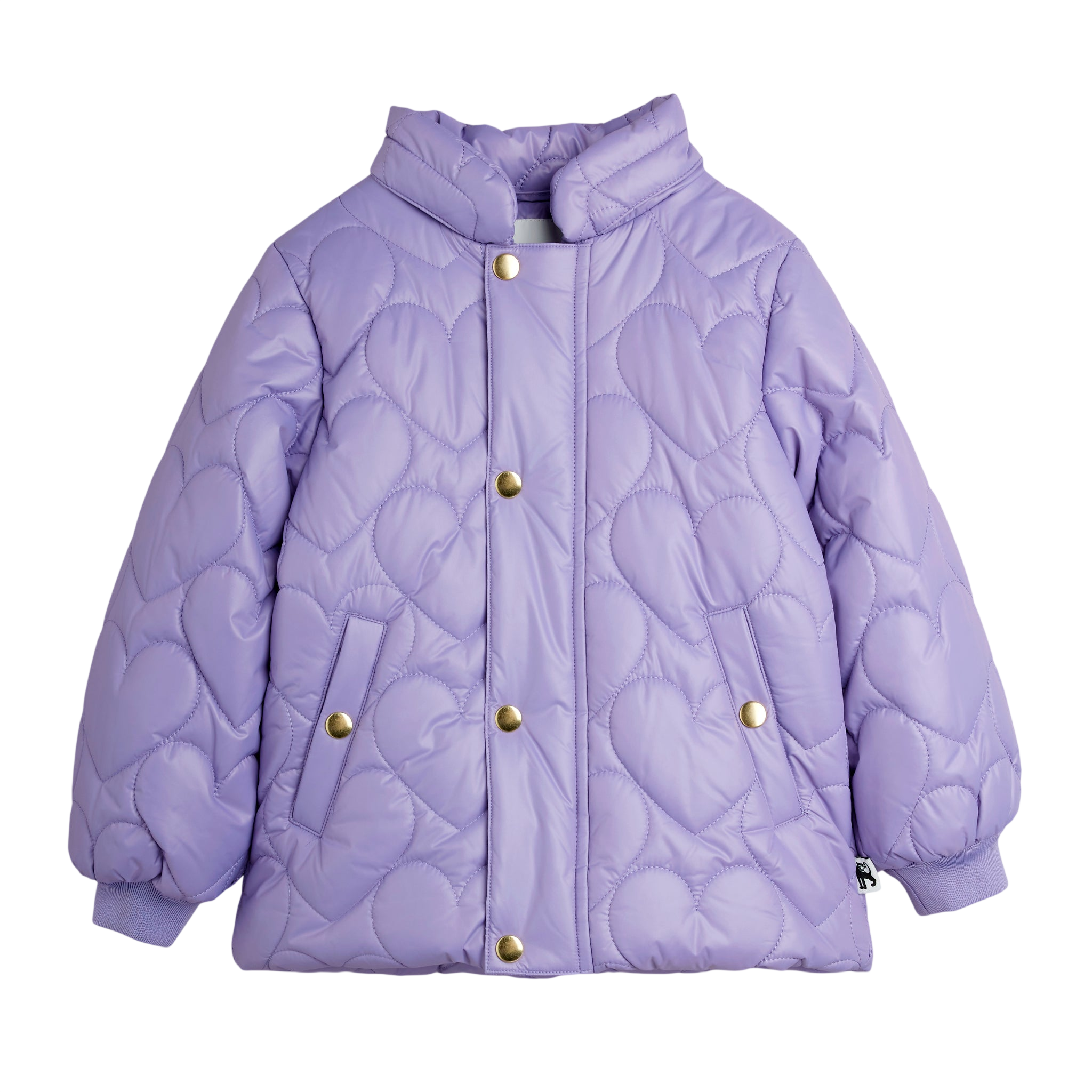 Heart Limited Stock Purple Puffer Jacket / Heart Quilted Hooded Puffer Limited Stock Purple