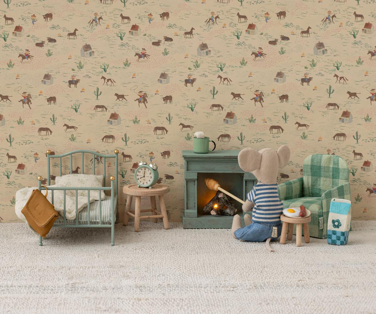 Maileg Blue Fireplace Mouse