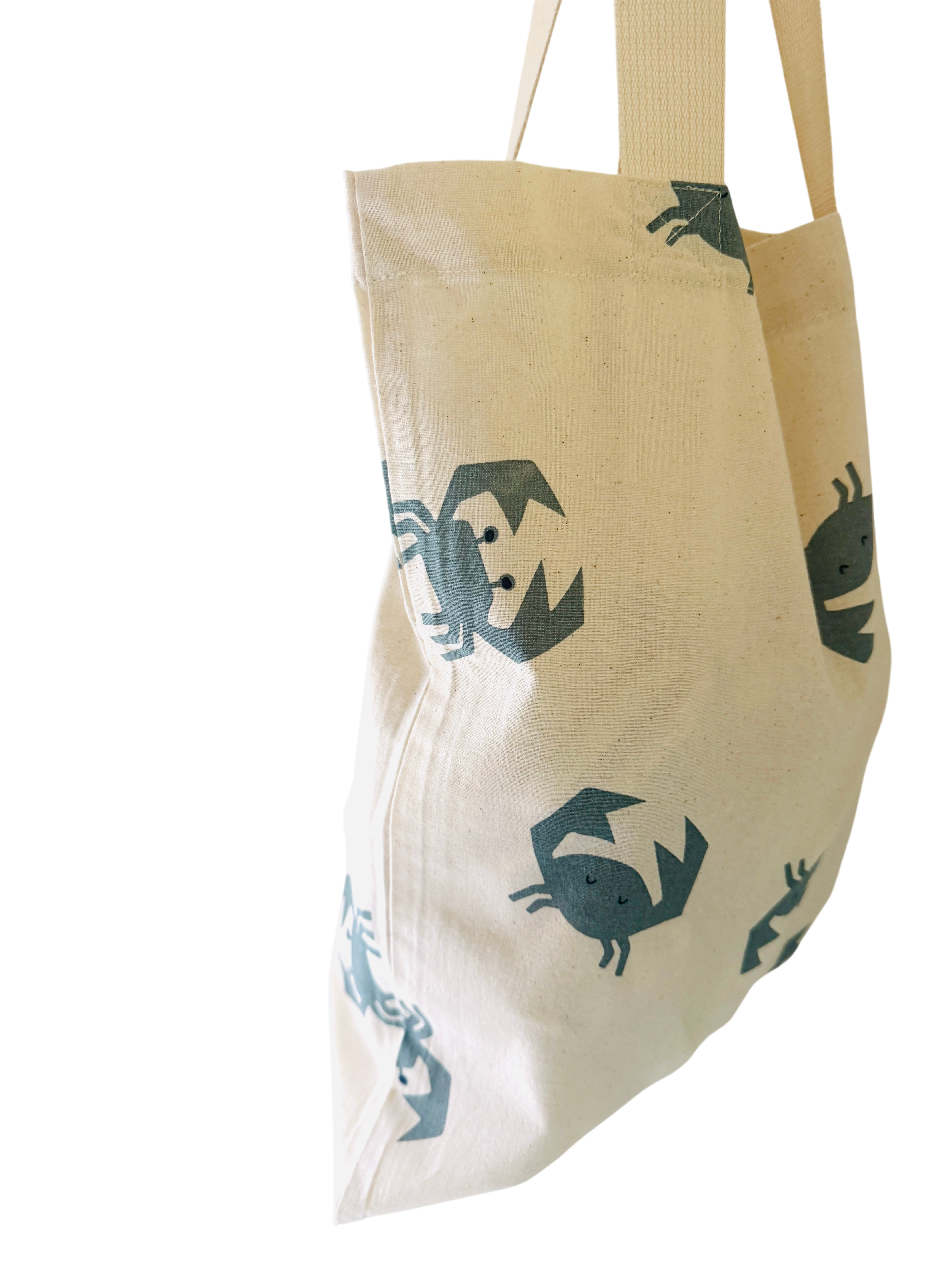 Baumwolltasche blaue Krabbe
