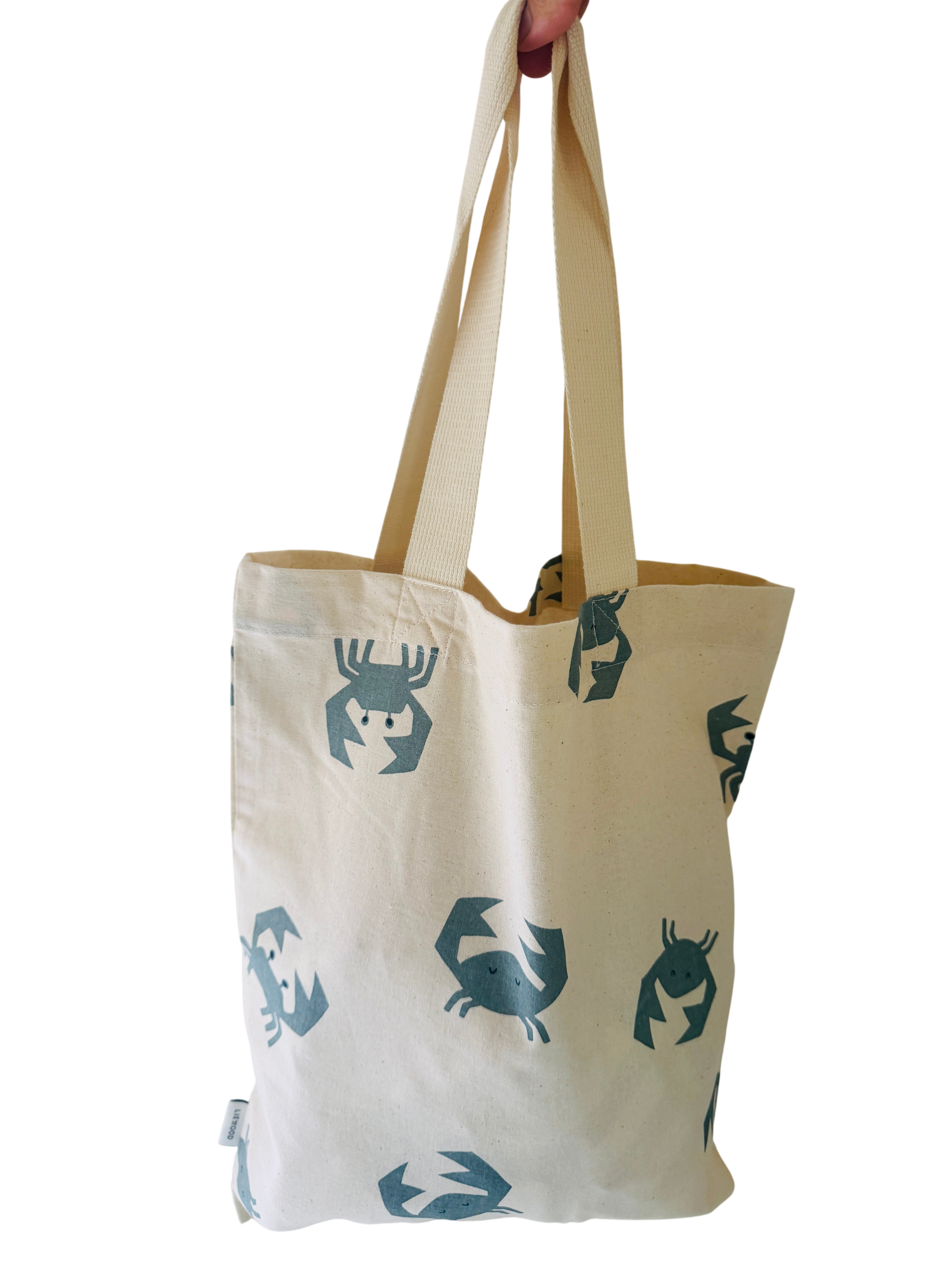 Baumwolltasche blaue Krabbe