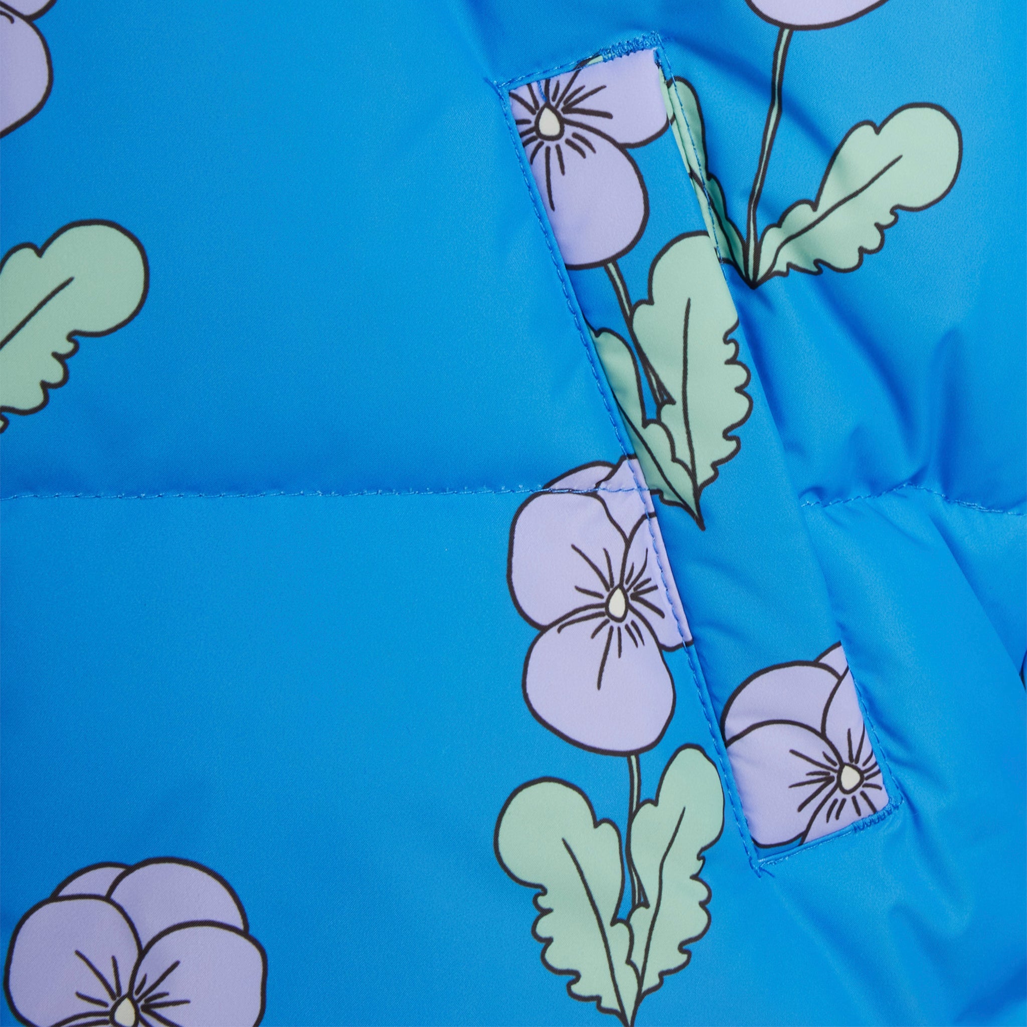 Violas AOP City Puffer Jacket - Limited Stock - Blue / Violas AOP City Puffer - Limited Stock - Blue