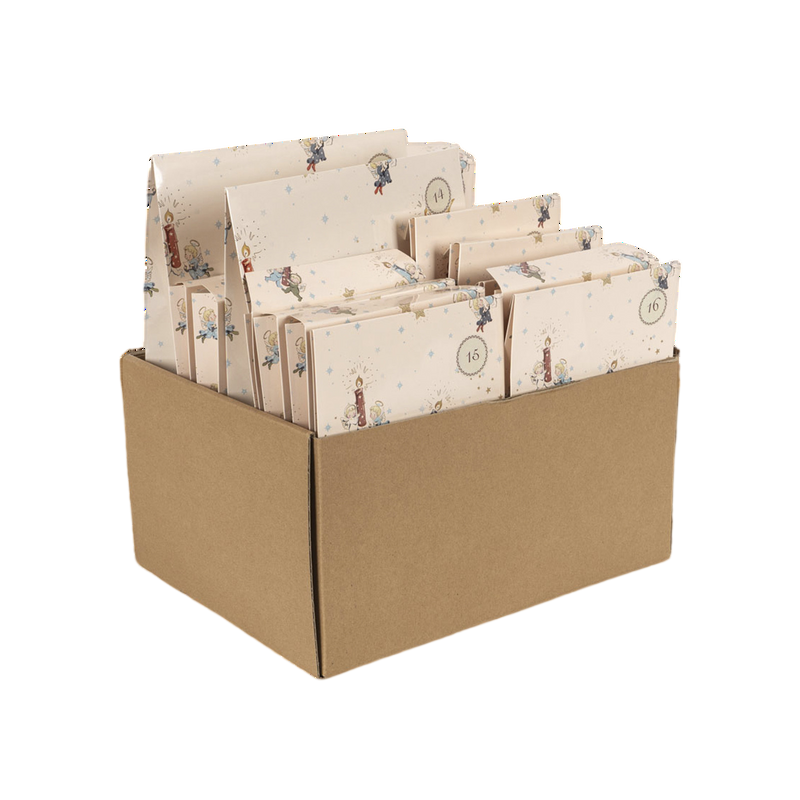 Adventskalender mit 24 Geschenkboxen Beige