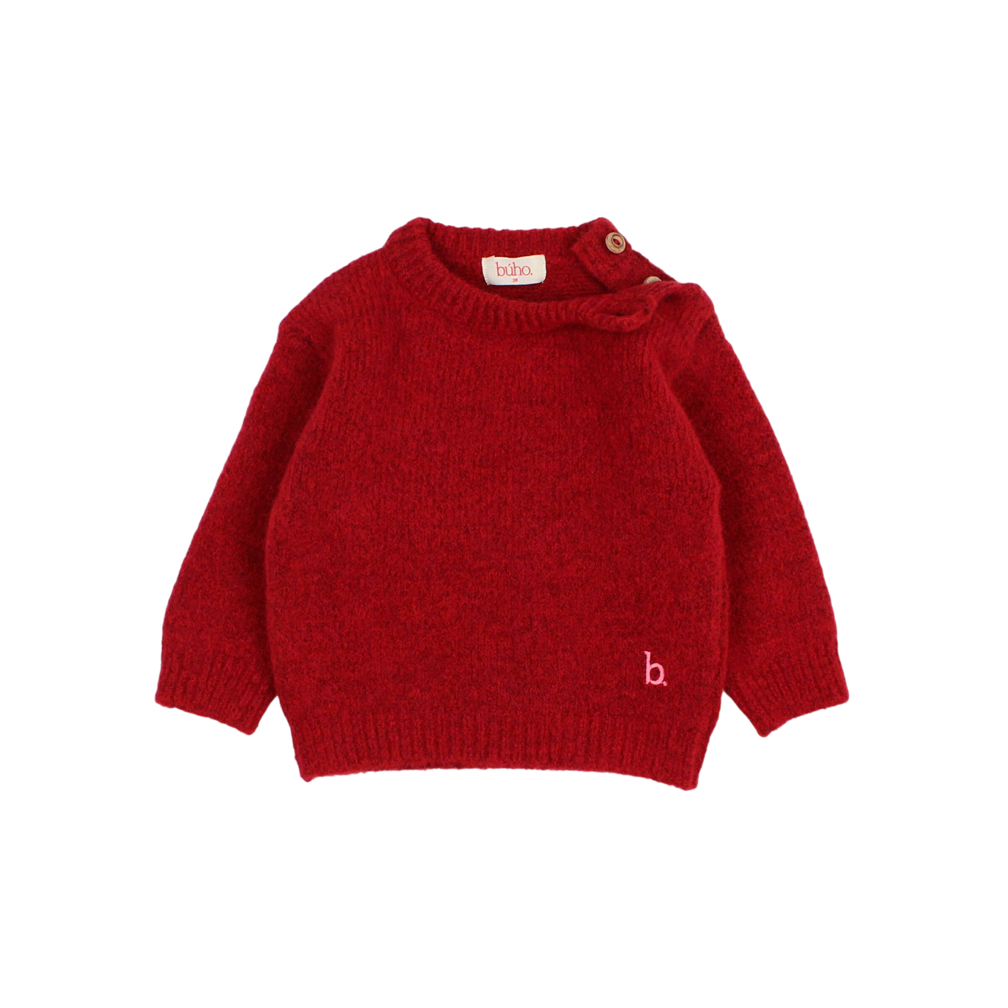 Baby Pullover Basic Cherry