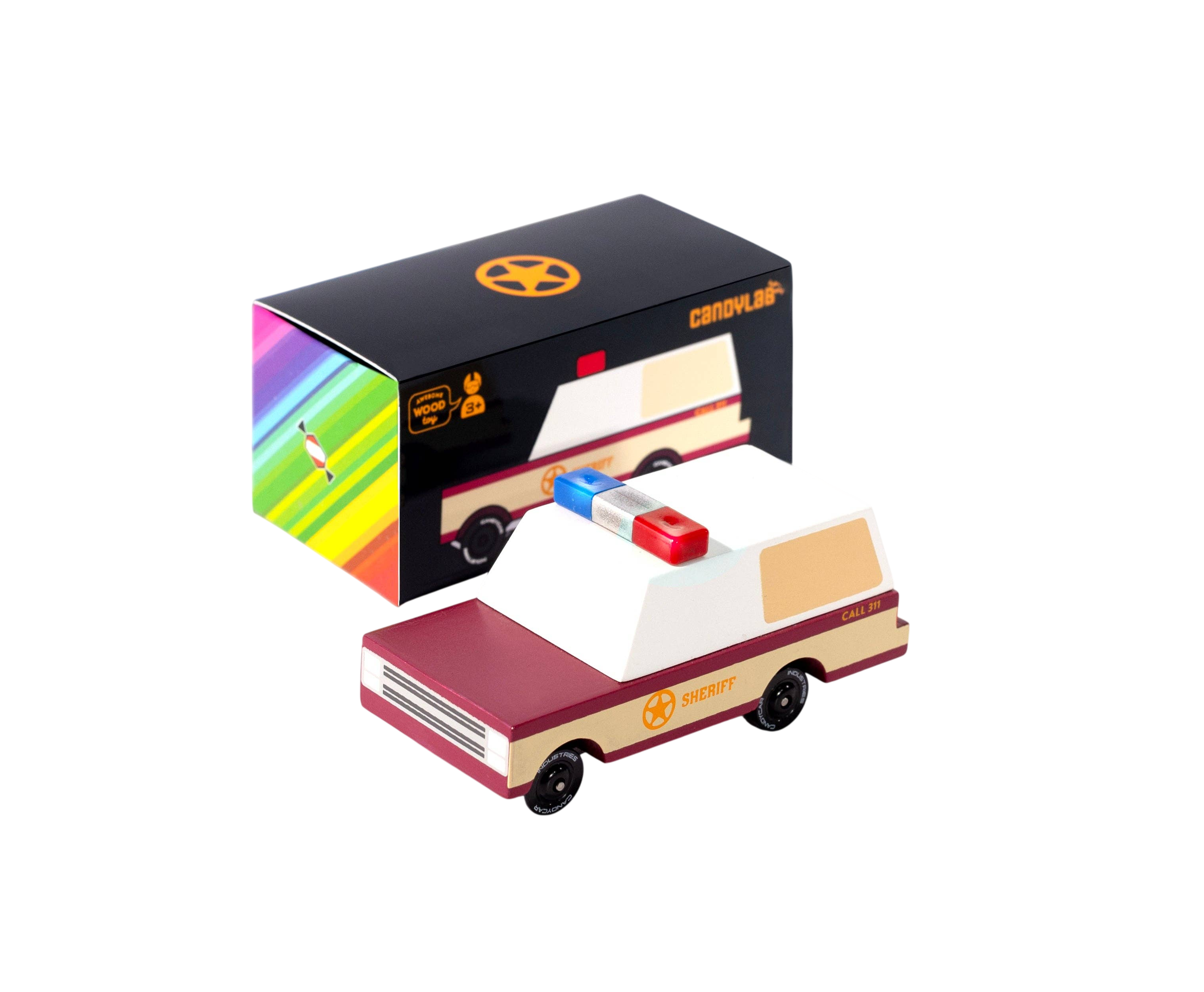 Candylab Toys Sheriff Truck Holzauto