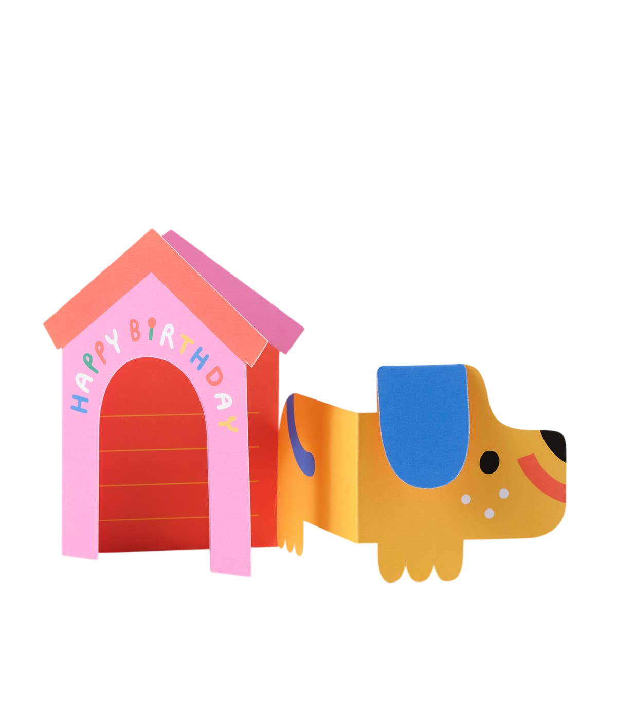 Hund im Haus-Geburtstagskarte zum Aufklappen