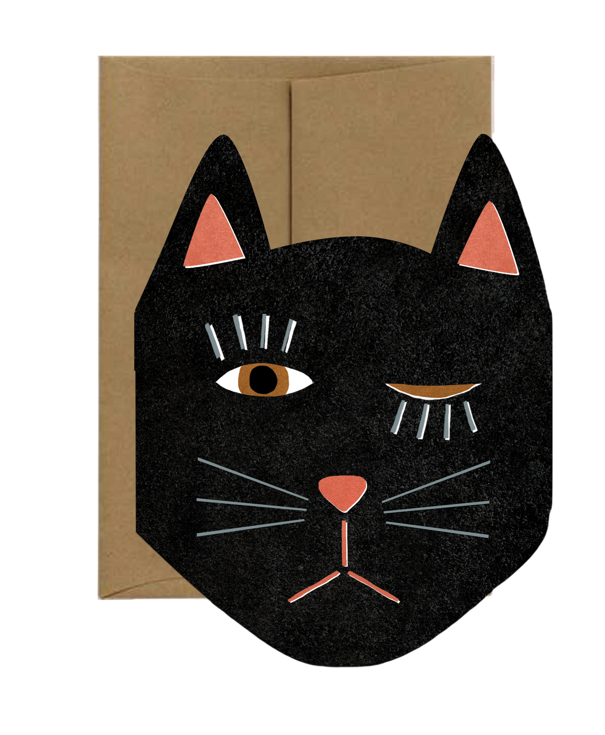 Klappkarte Black Cat Blink