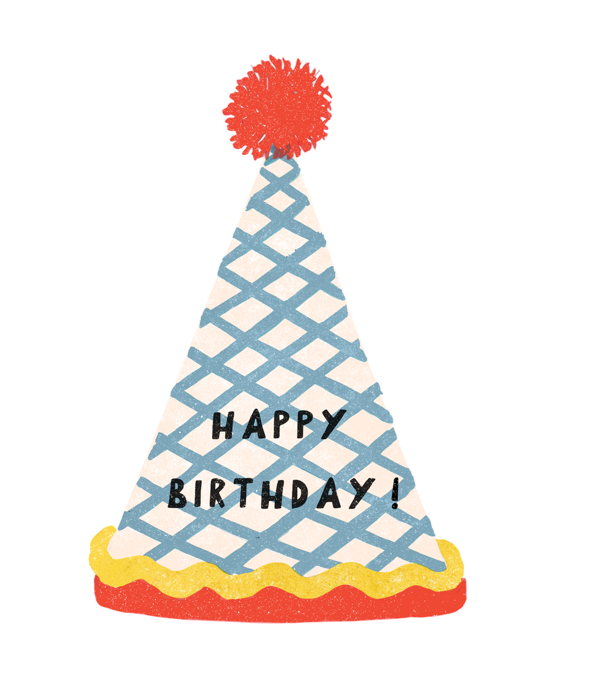 Klappkarte Geburtstagshut Happy Birthday