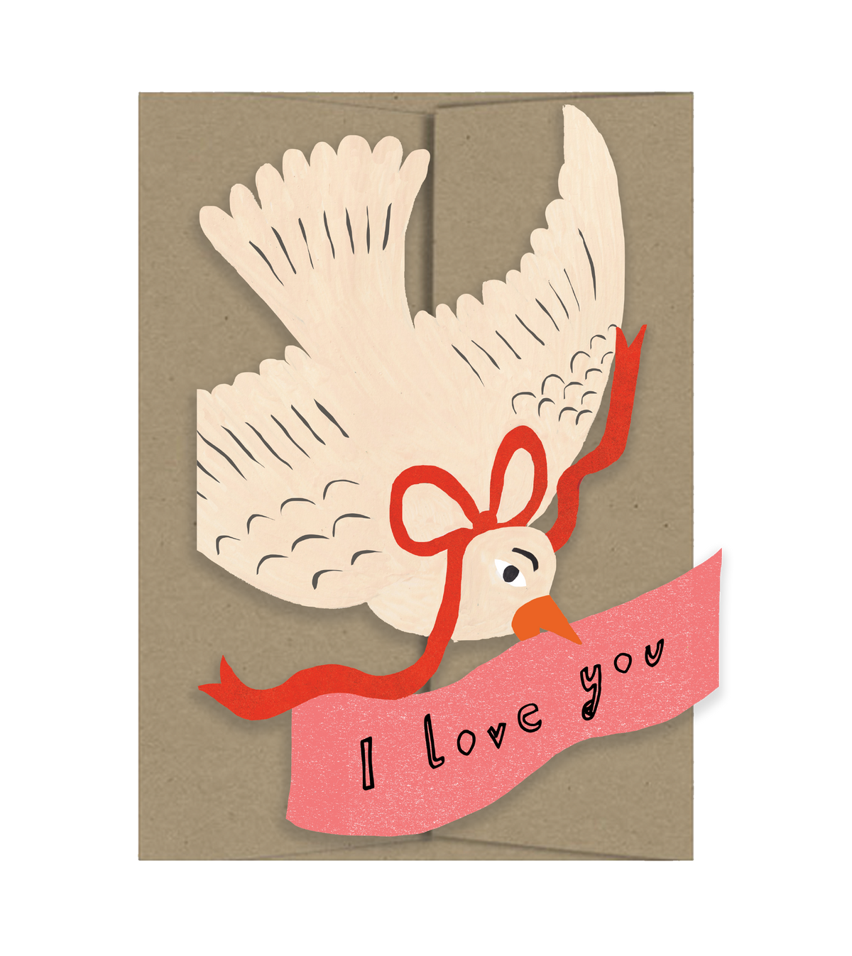 Klappkarte Vogel Liebe Dich