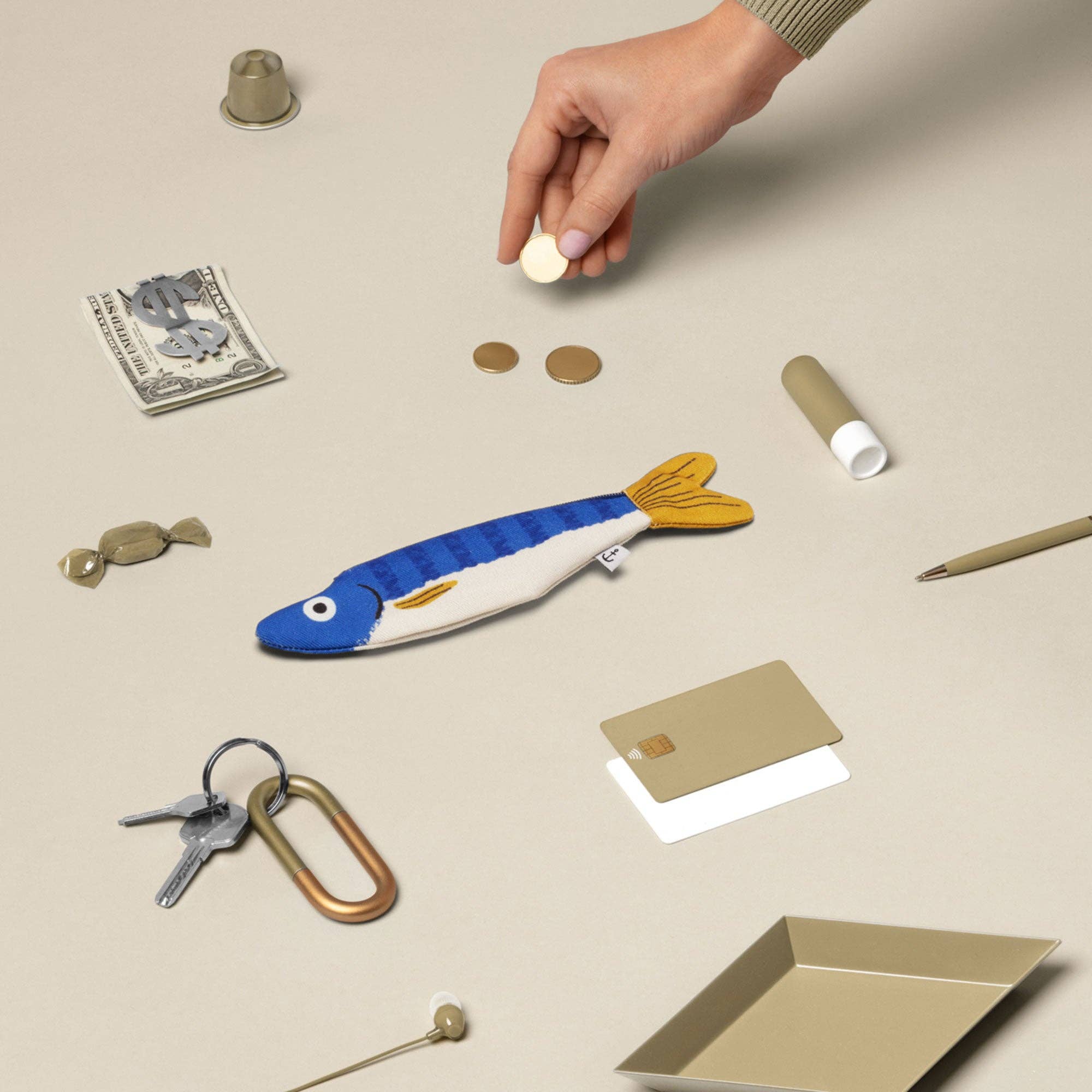 Don Fisher Etui Hering inkl. Schlüsselanhängerring