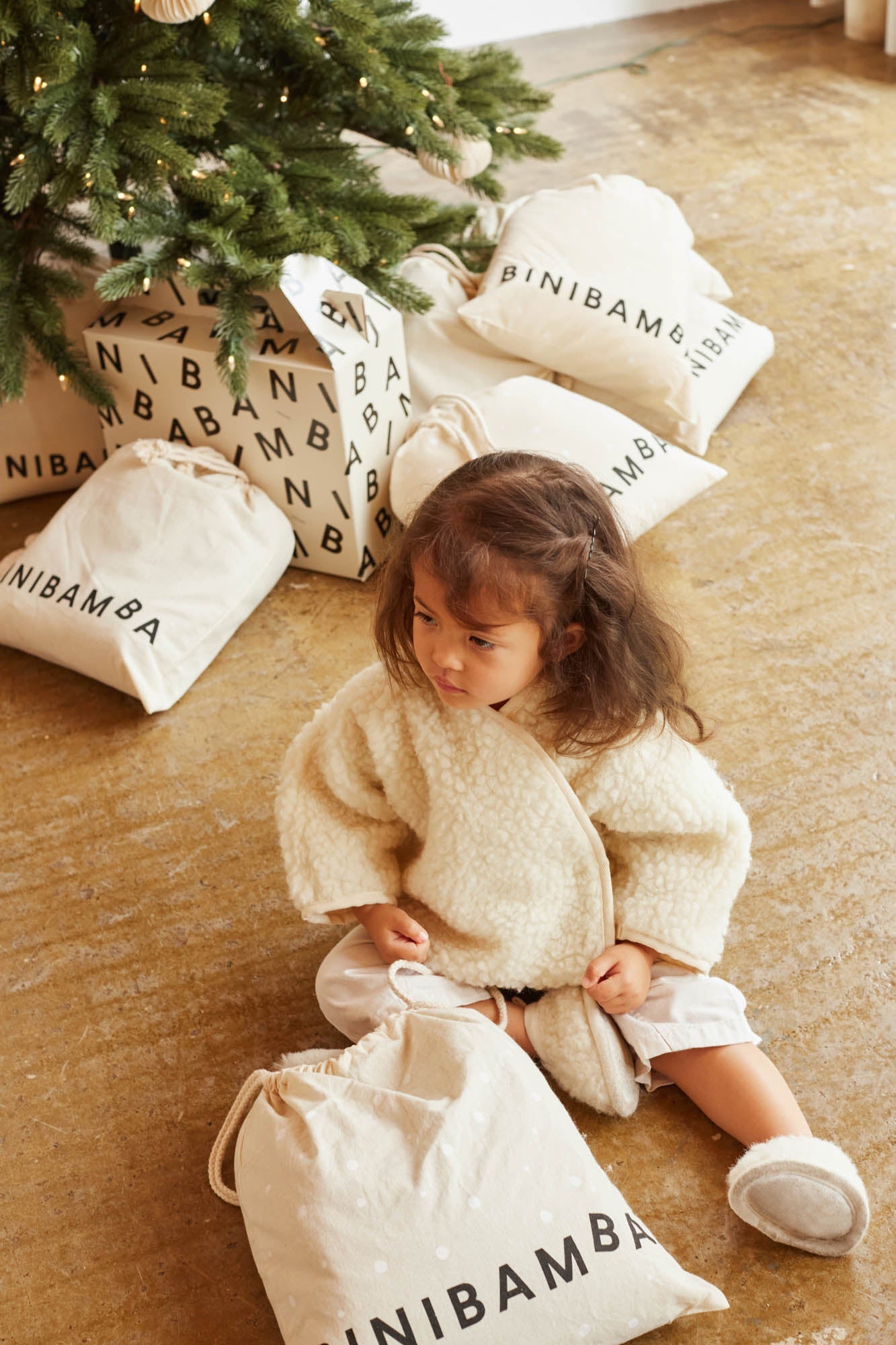 Binibamba Jacke Merino Snuggle Milk