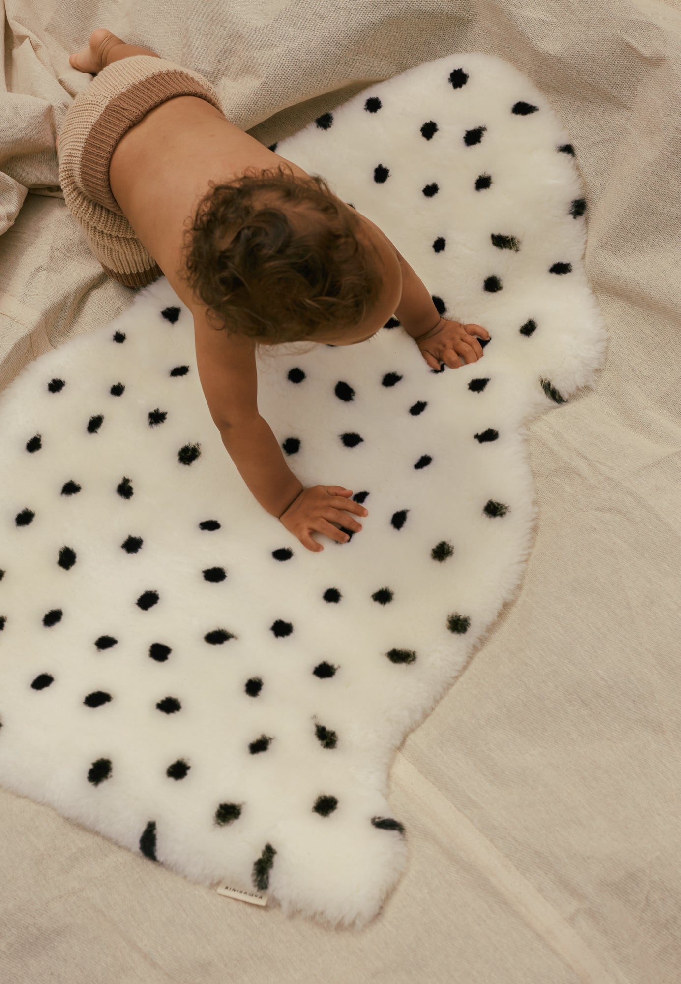 Binibamba Lammfell Baby-Spieldecke Dalmatian