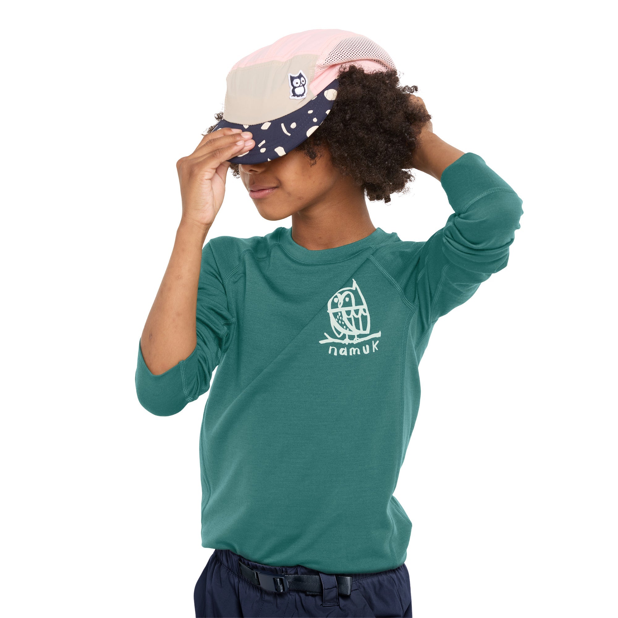 Langarmshirt Uil Merino Elo Jade Green