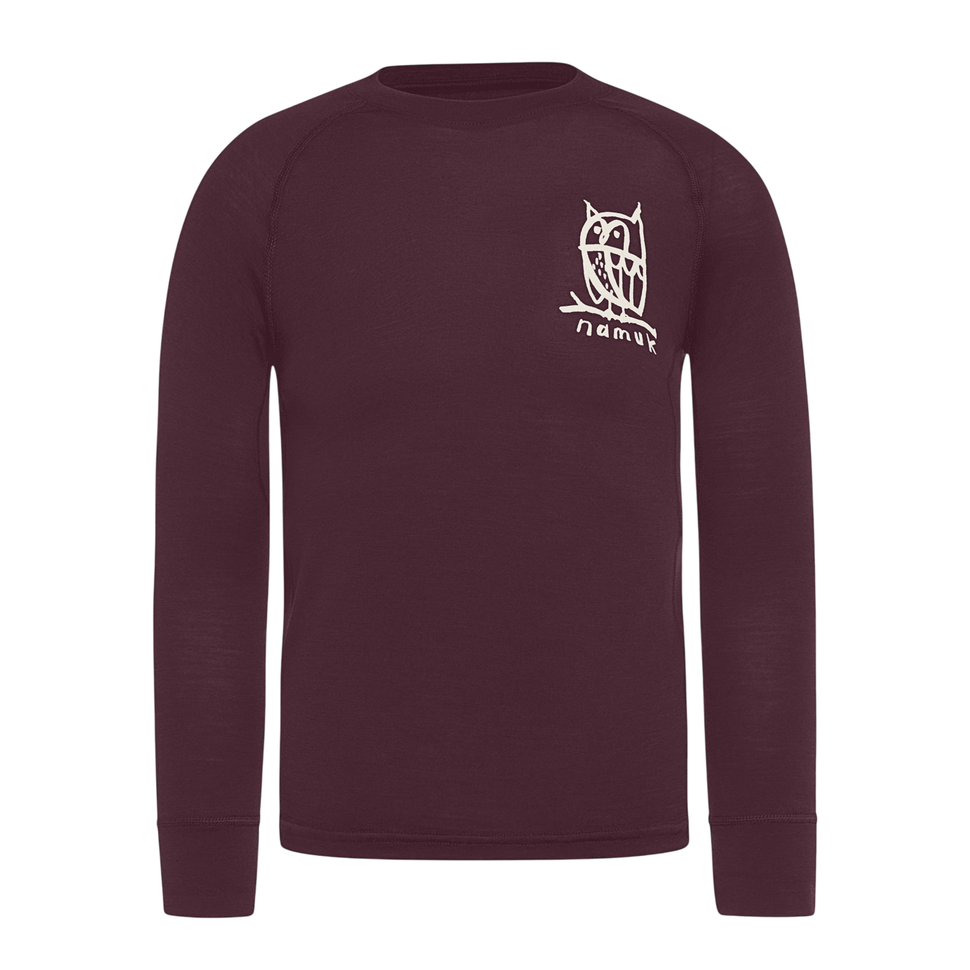 Langarmshirt Uil Merino Elo Mulberry