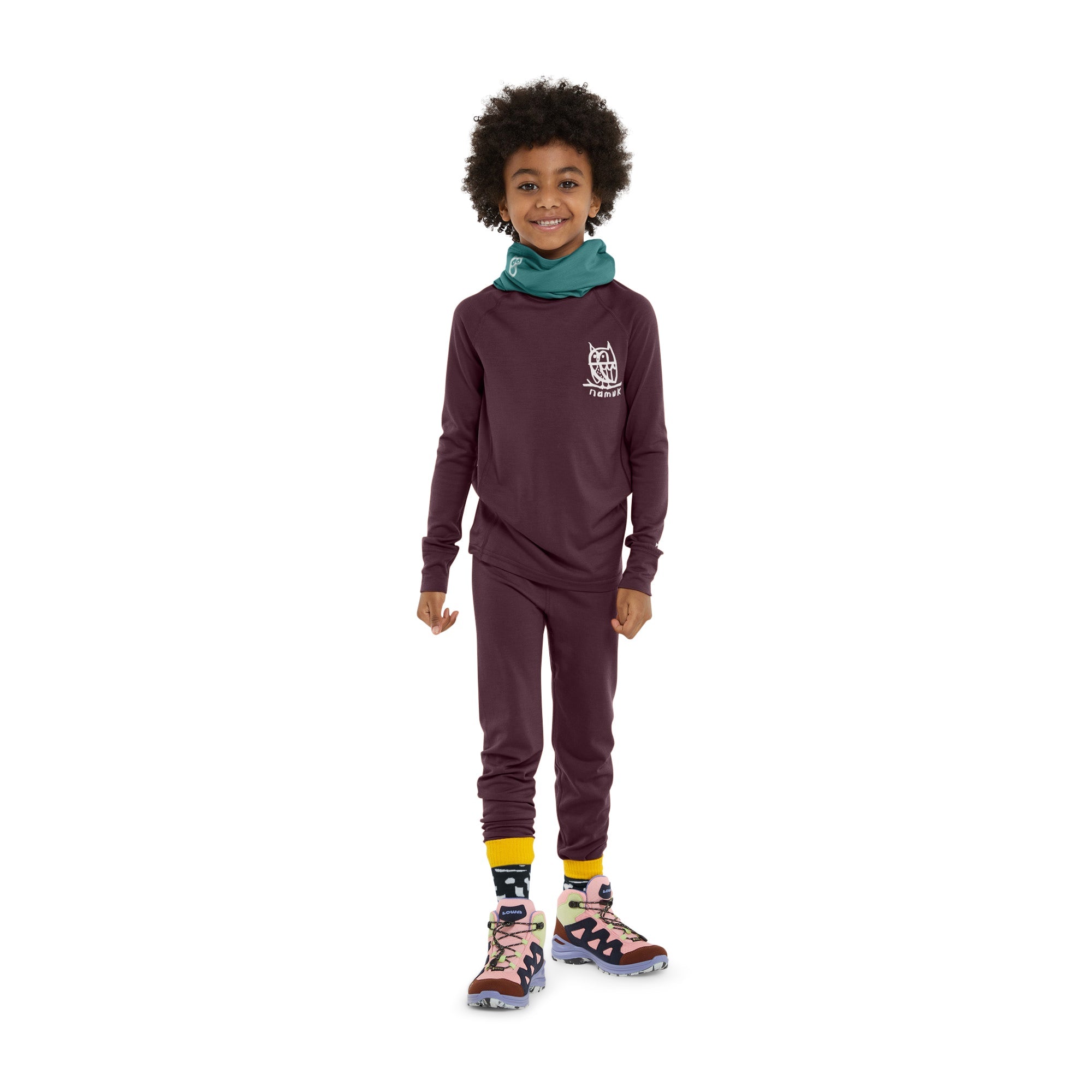 Langarmshirt Uil Merino Elo Mulberry